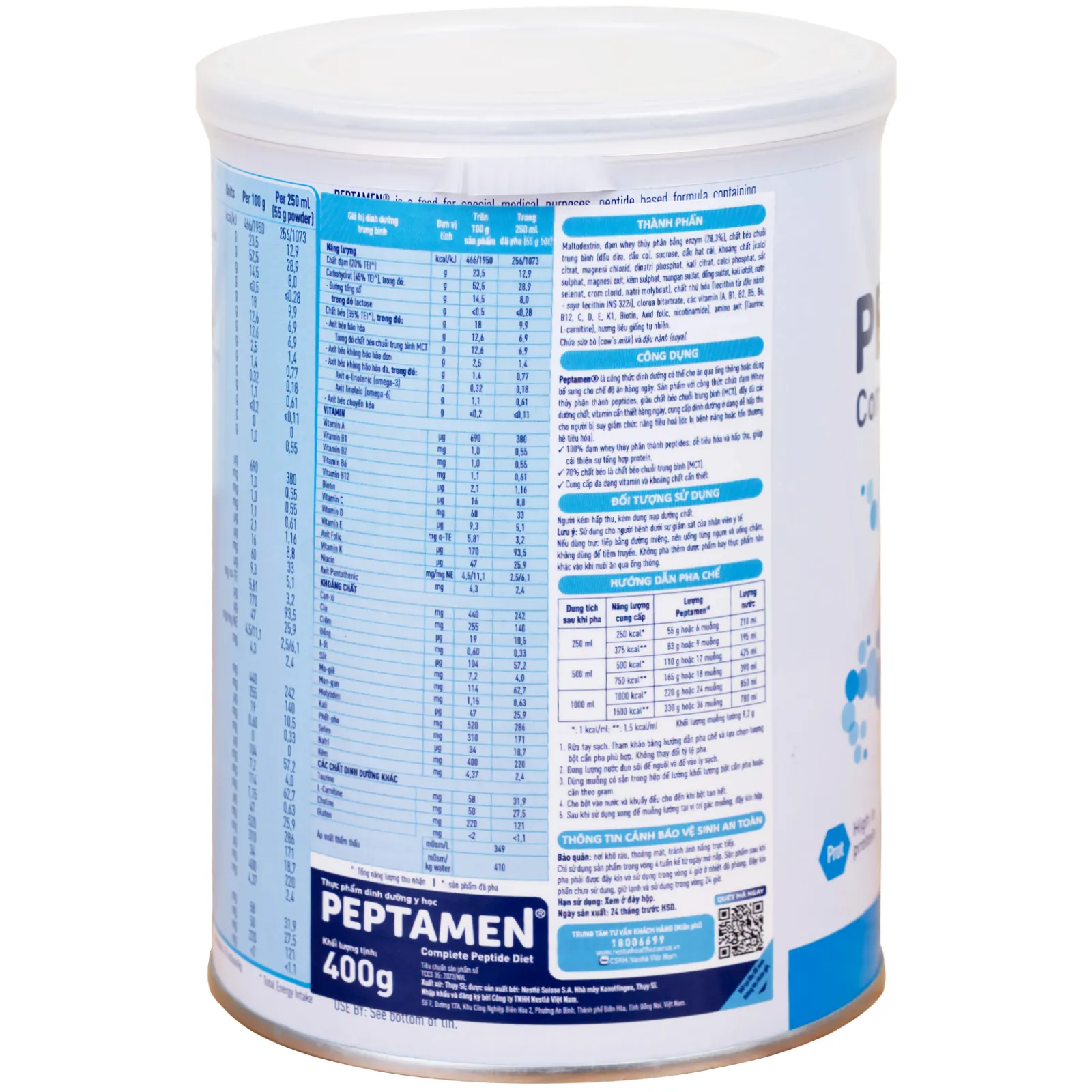 SỮA CẢI THIỆN VIỆC HẤP THU ĐẠM PEPTAMEN NESTLÉ 400G 6