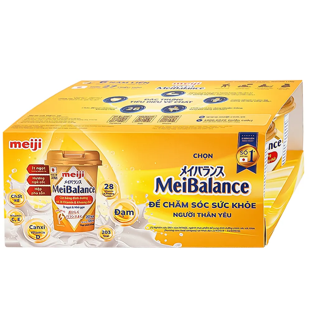 SỮA CÂN BẰNG DINH DƯỠNG MEIJI MEIBALANCE HƯƠNG NGŨ CỐC 24 HỘP X 125ML 4