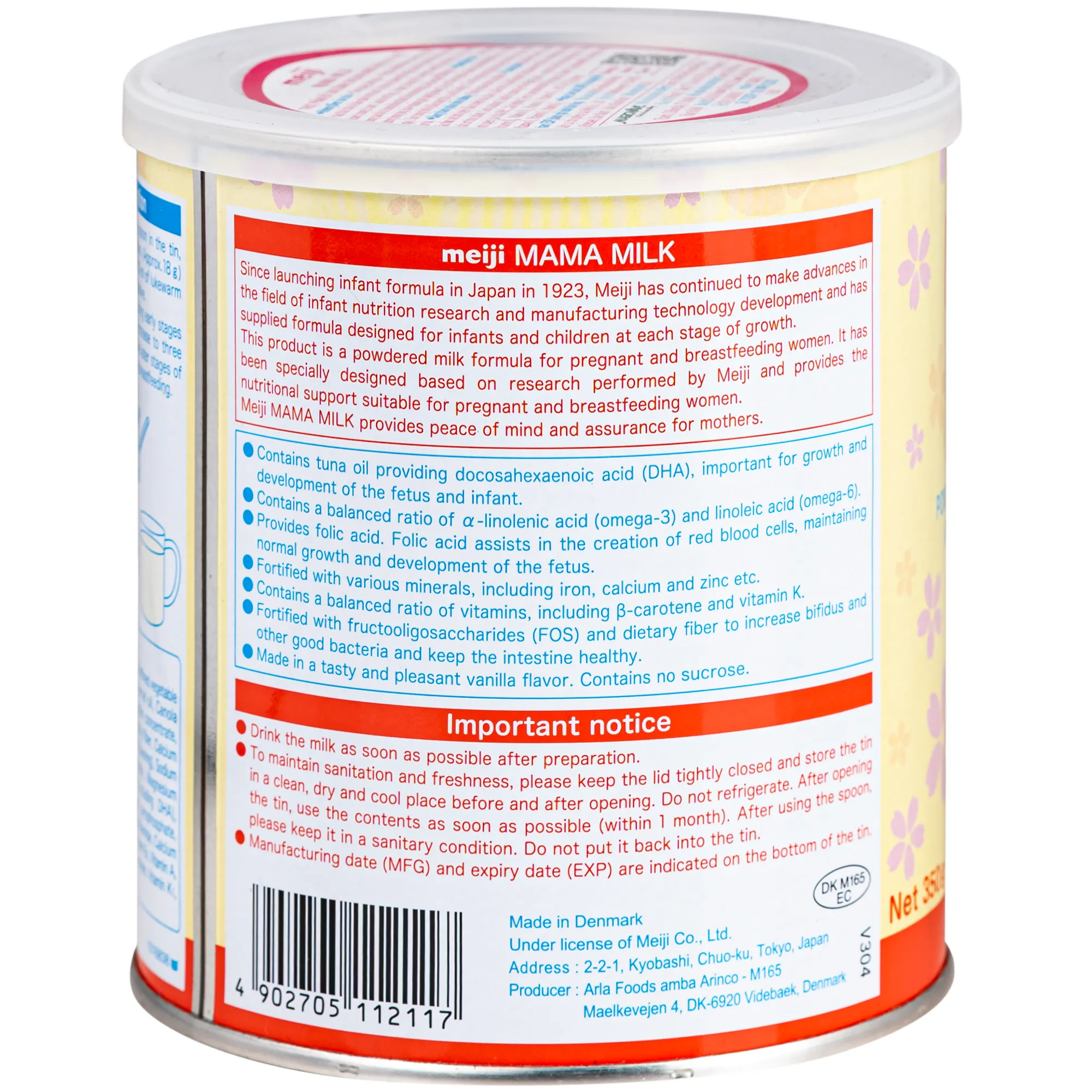 SỮA CHO BÀ MẸ MANG THAI VÀ CHO CON BÚ MEIJI MAMA MILK 350G 3