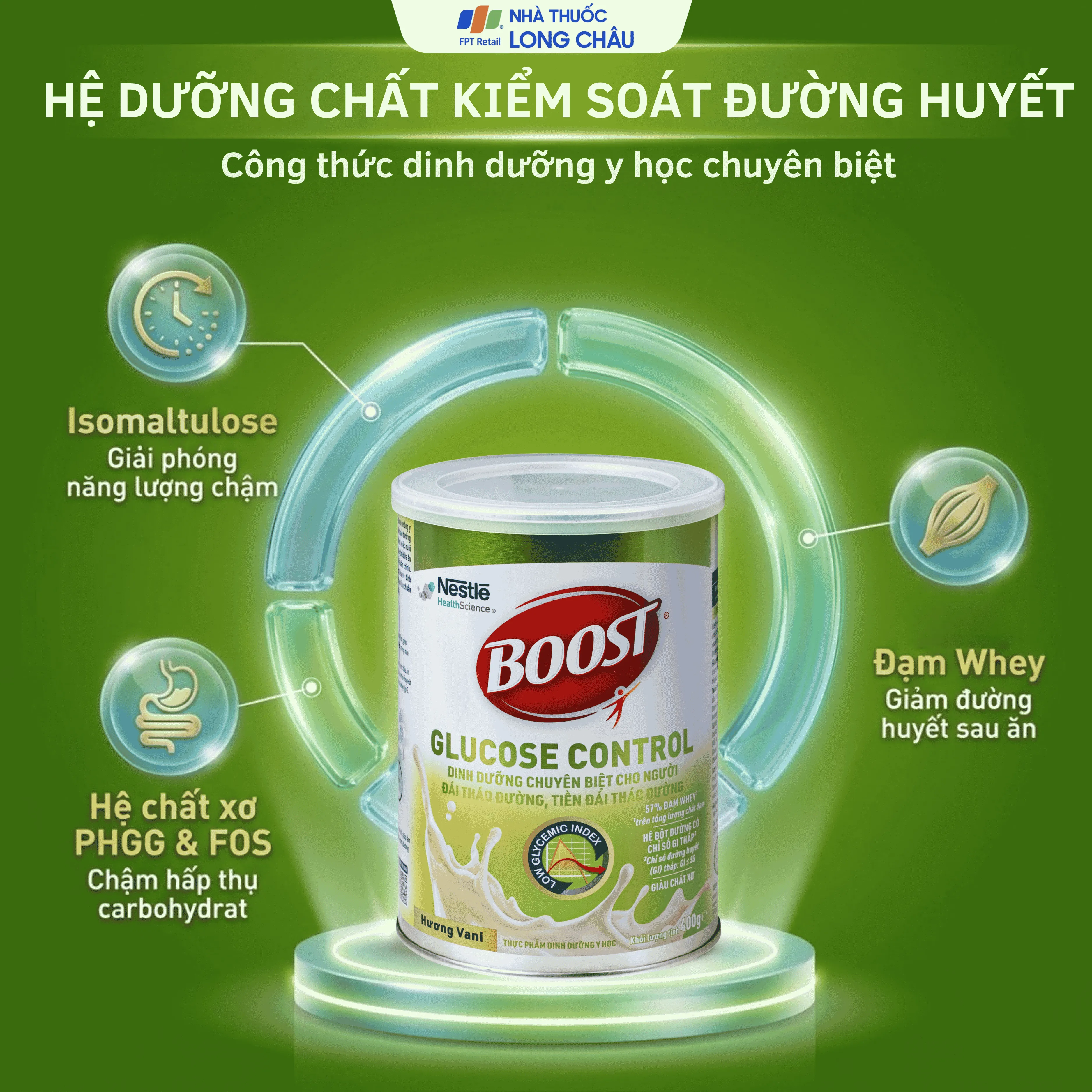 SỮA CHO NGƯỜI TIỂU ĐƯỜNG BOOST GLUCOSE CONTROL NESTLÉ  400G 3