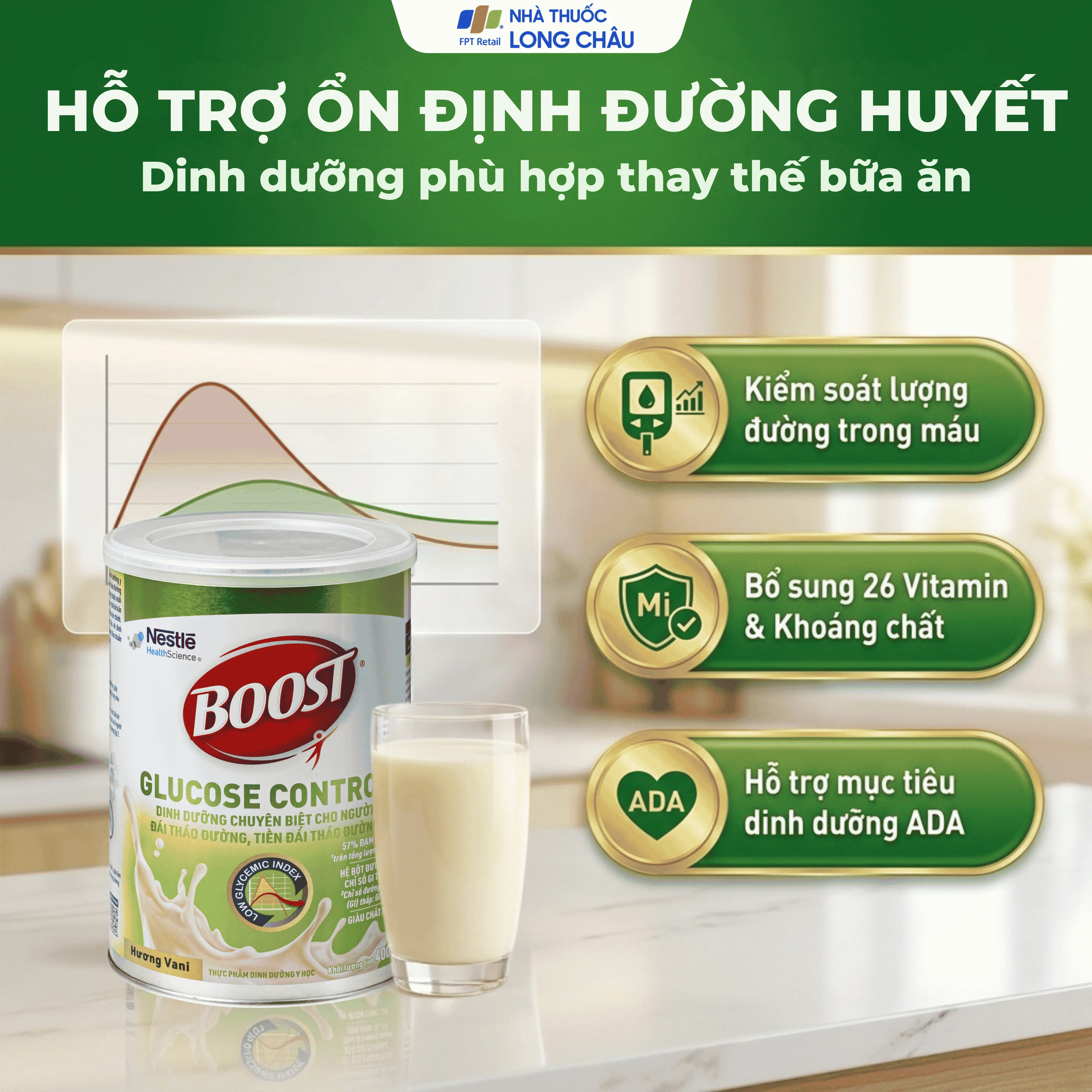 SỮA CHO NGƯỜI TIỂU ĐƯỜNG BOOST GLUCOSE CONTROL NESTLÉ  400G 4
