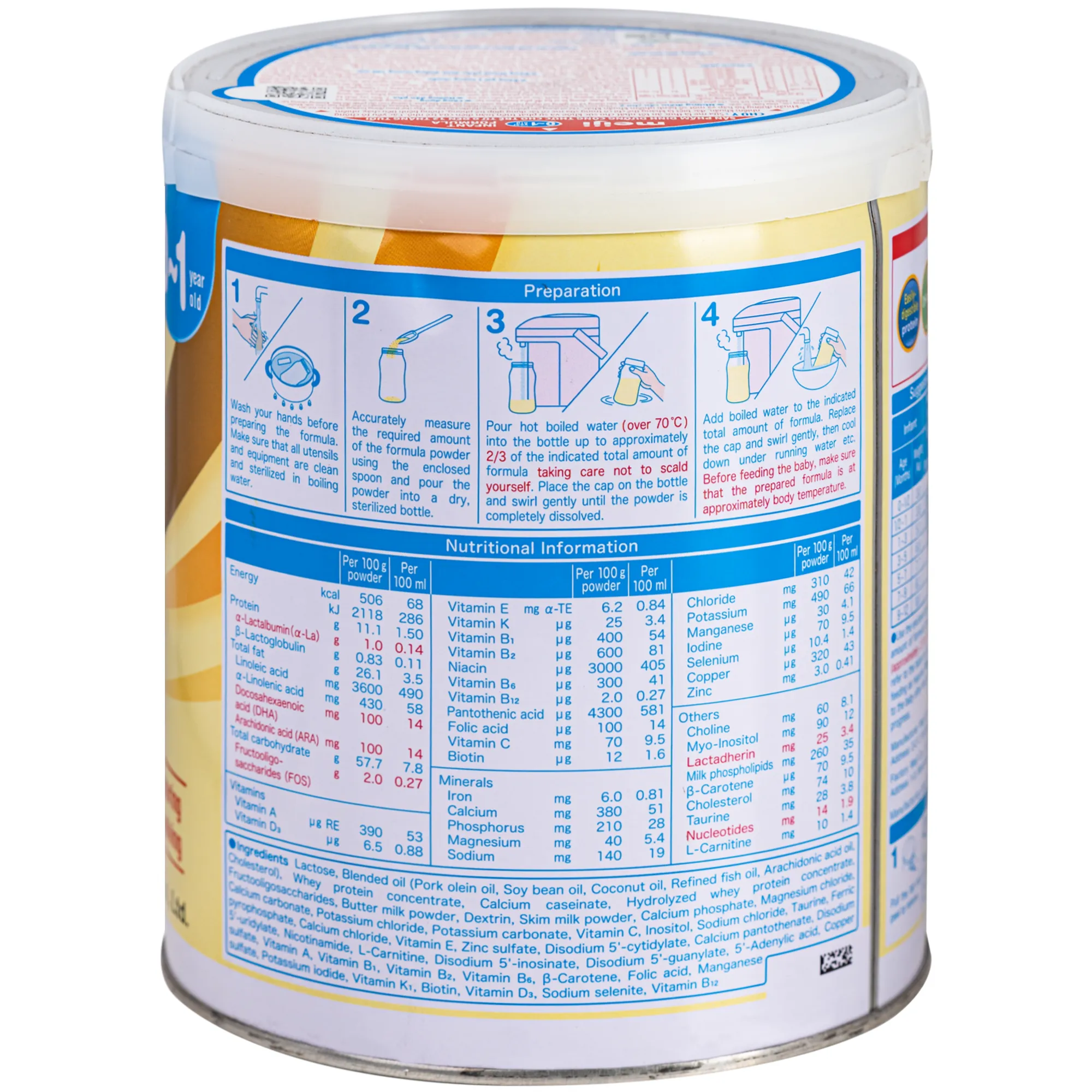 SỮA CHO TRẺ 0-12 THÁNG TUỔI MEIJI INFANT FORMULA 800G 2