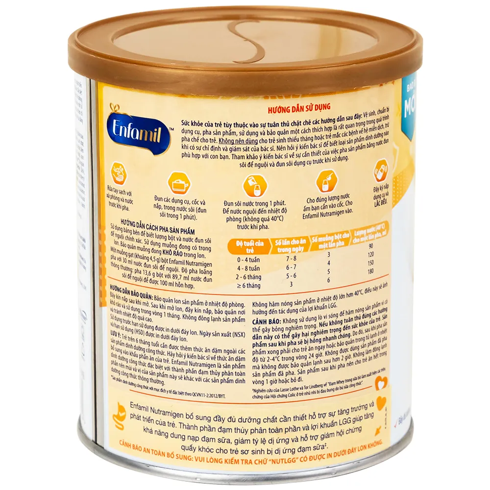 SỮA CHO TRẺ DỊ ỨNG ĐẠM SỮA NUTRAMIGEN 0-12 THÁNG MEAD JOHNSON  400G 4