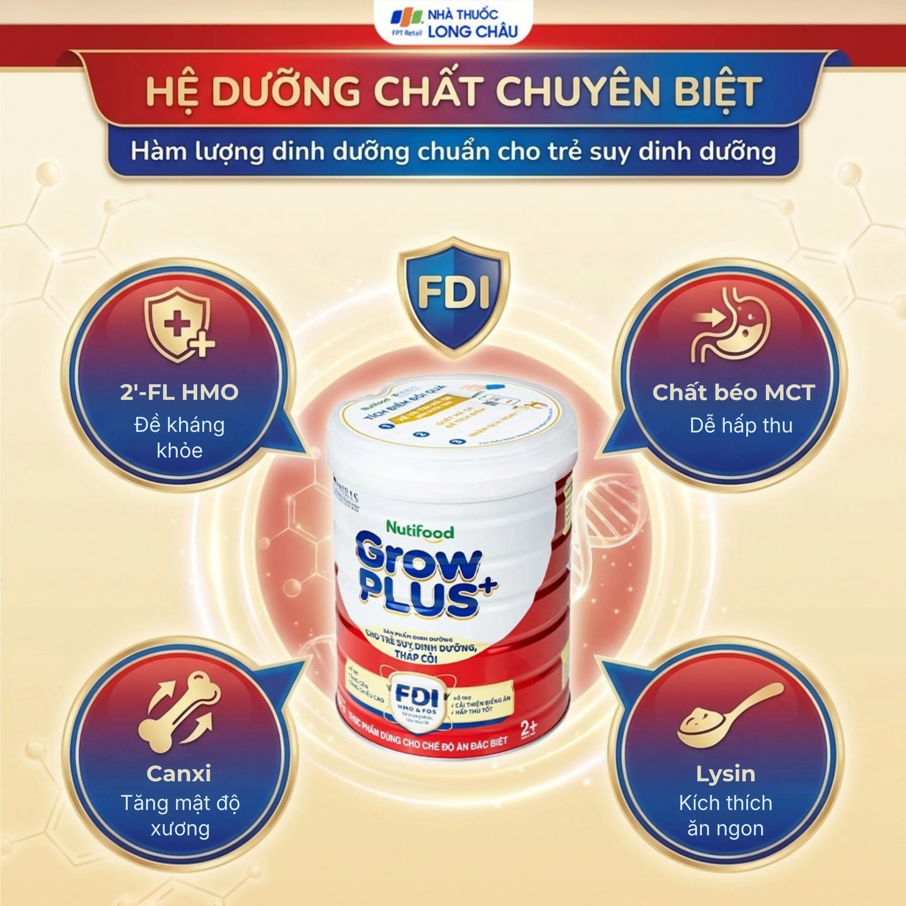 SỮA CHO TRẺ SUY DINH DƯỠNG, THẤP CÒI NUTIFOOD GROWPLUS+ 2+ (ĐỎ) 850G 3