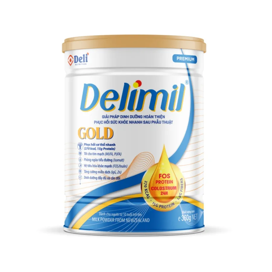 Sữa DELIMIL GOLD 360G - Phục hồi sức khoẻ nhanh sau phẫu thuật