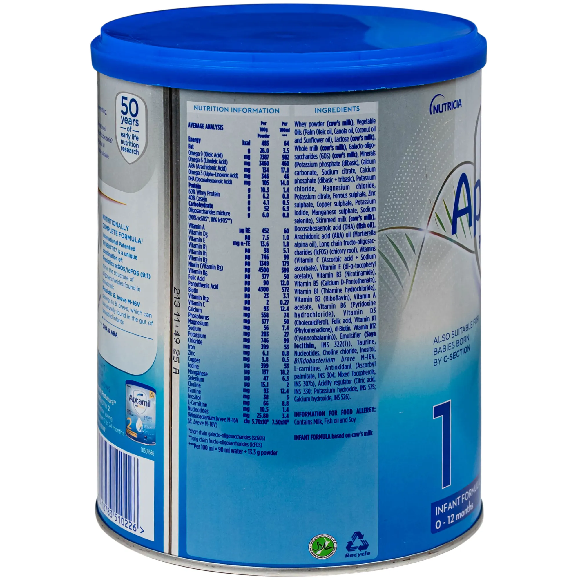 SỮA DINH DƯỠNG CÔNG THỨC CHO TRẺ 0-12 THÁNG TUỔI APTAMIL PROFUTURA CESARBIOTIK 1 INFANT FORMULA DANONE 380G 4