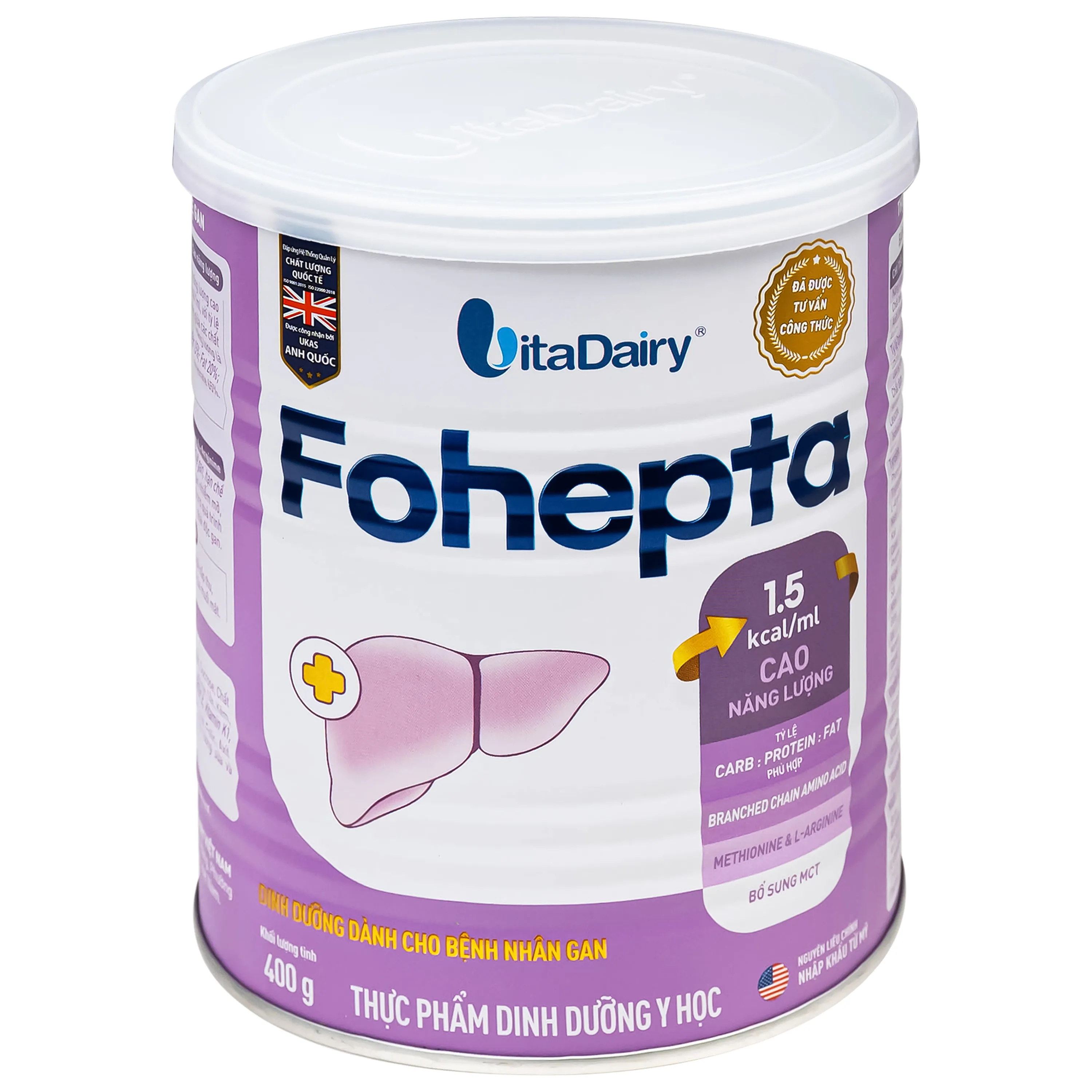 SỮA DINH DƯỠNG DÀNH CHO BỆNH NHÂN GAN FOHEPTA VITADAIRY 400G 9