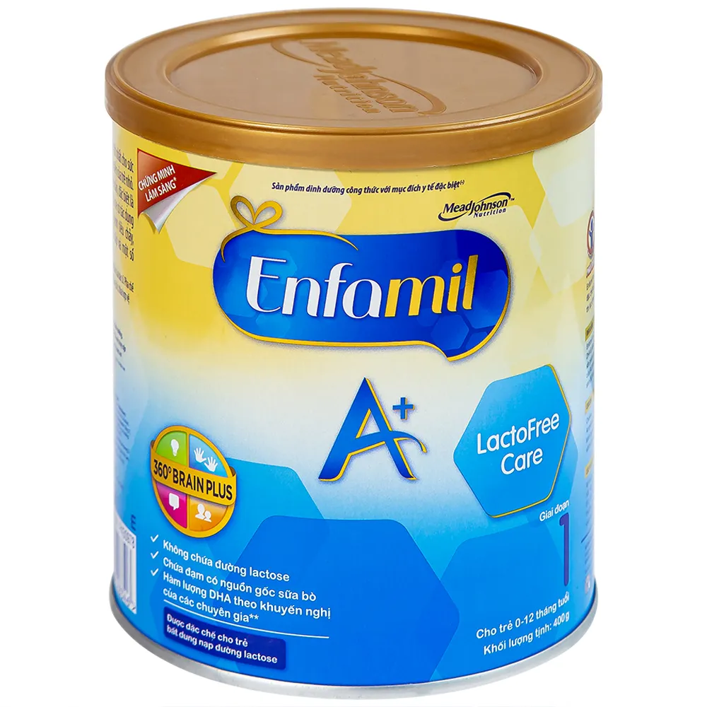 SỮA ENFAMIL A+ LACTOFREE 0-12 THÁNG 380G