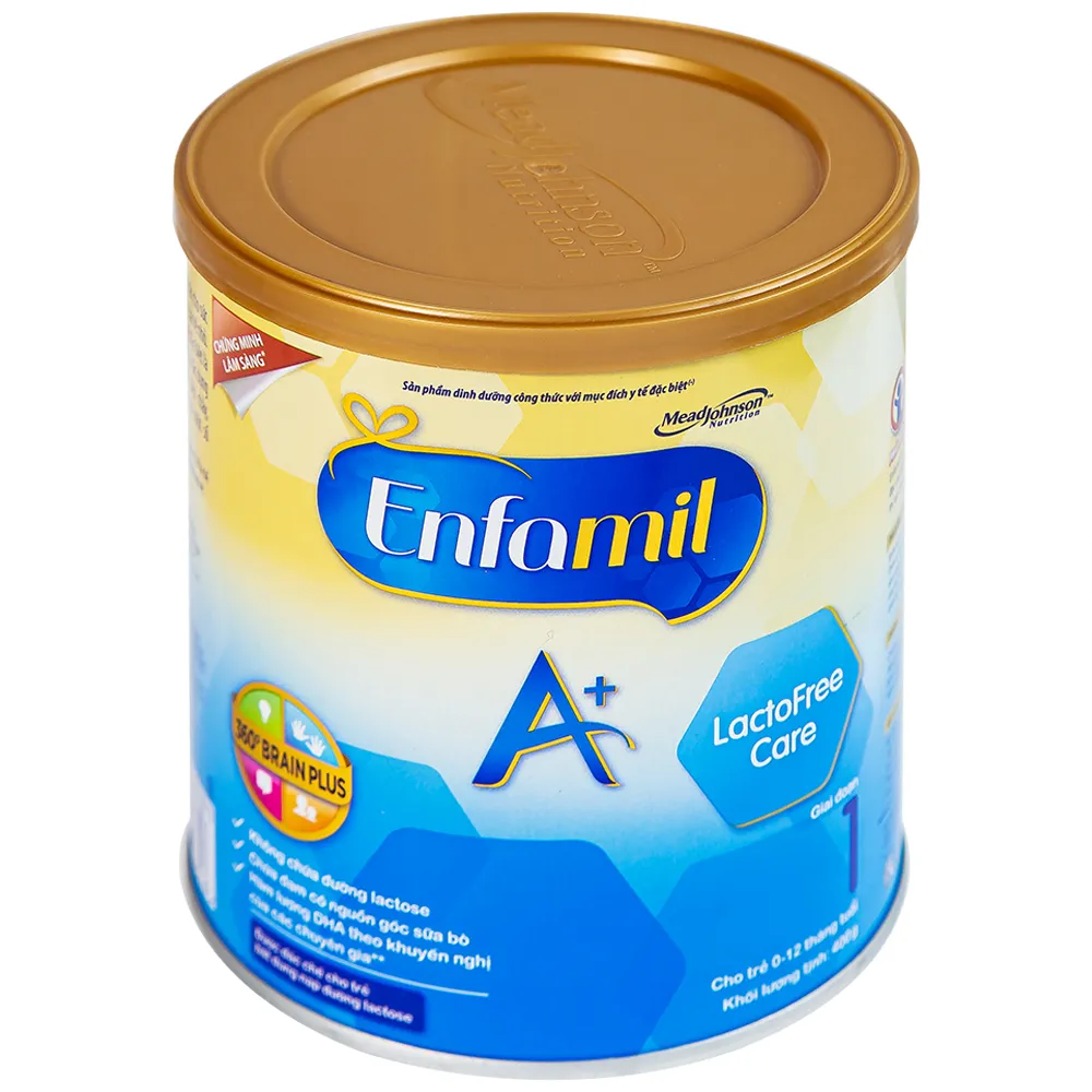 SỮA ENFAMIL A+ LACTOFREE 0-12 THÁNG 380G 2