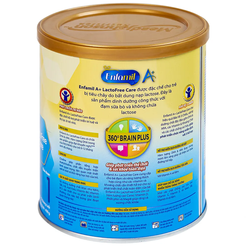 SỮA ENFAMIL A+ LACTOFREE 0-12 THÁNG 380G 3