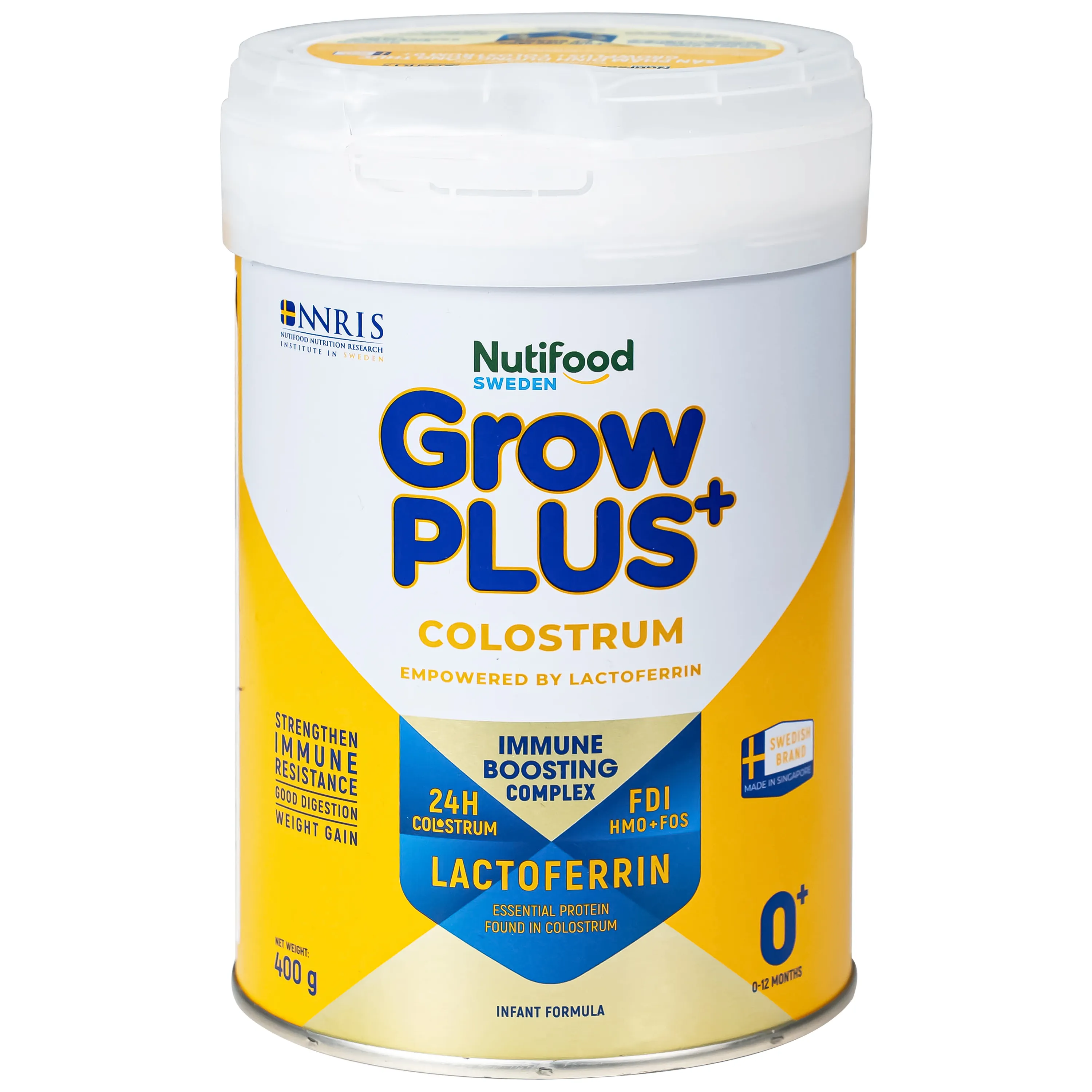 SỮA GIÚP TĂNG ĐỀ KHÁNG CHO TRẺ 0-12 THÁNG TUỔI NUTIFOOD GROWPLUS+ COLOSTRUM 0+ 400G