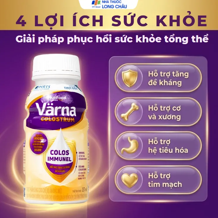 SỮA HỖ TRỢ TĂNG ĐỀ KHÁNG NUTIFOOD VARNA COLOSTRUM 24 CHAI X 237ML 2