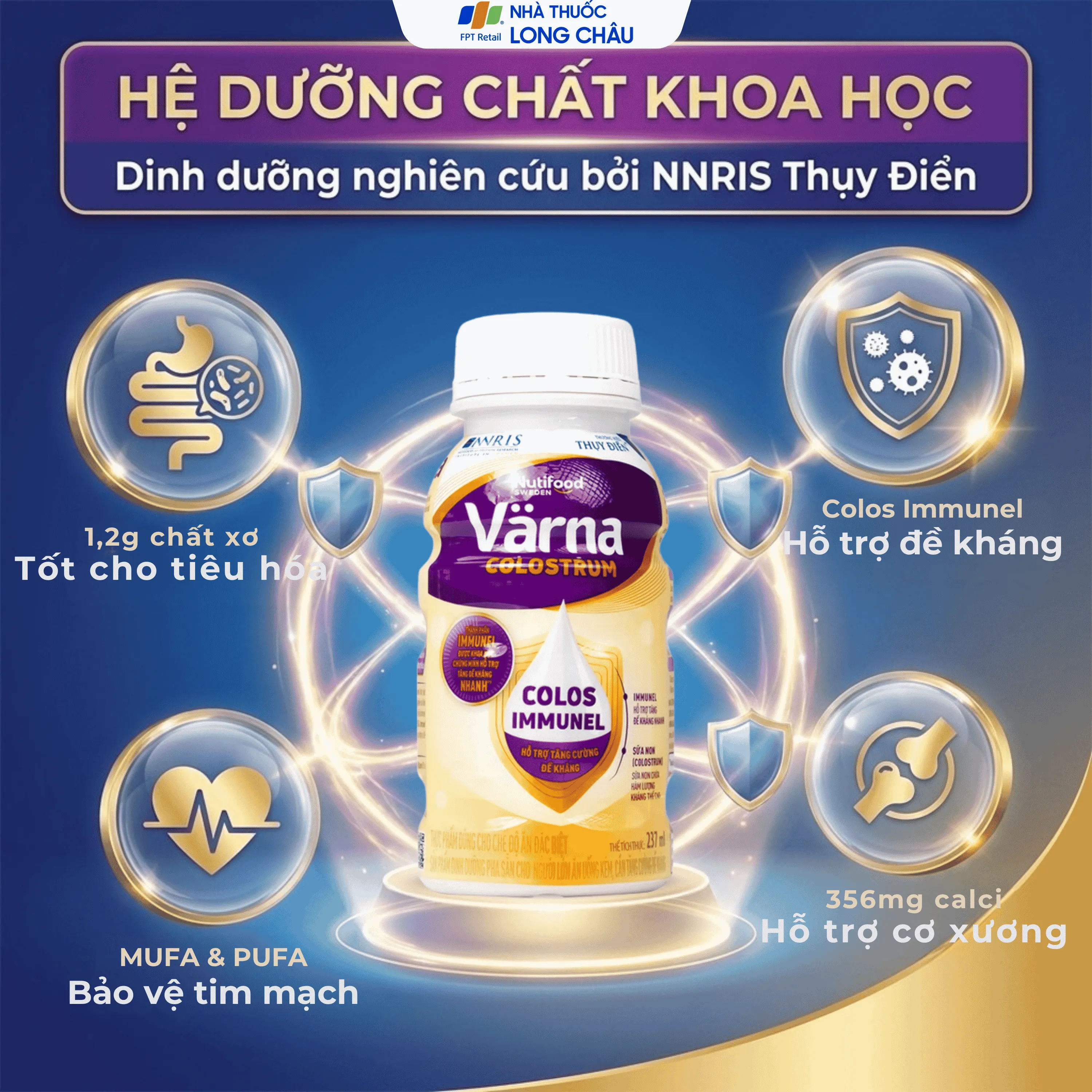 SỮA HỖ TRỢ TĂNG ĐỀ KHÁNG NUTIFOOD VARNA COLOSTRUM 24 CHAI X 237ML 3