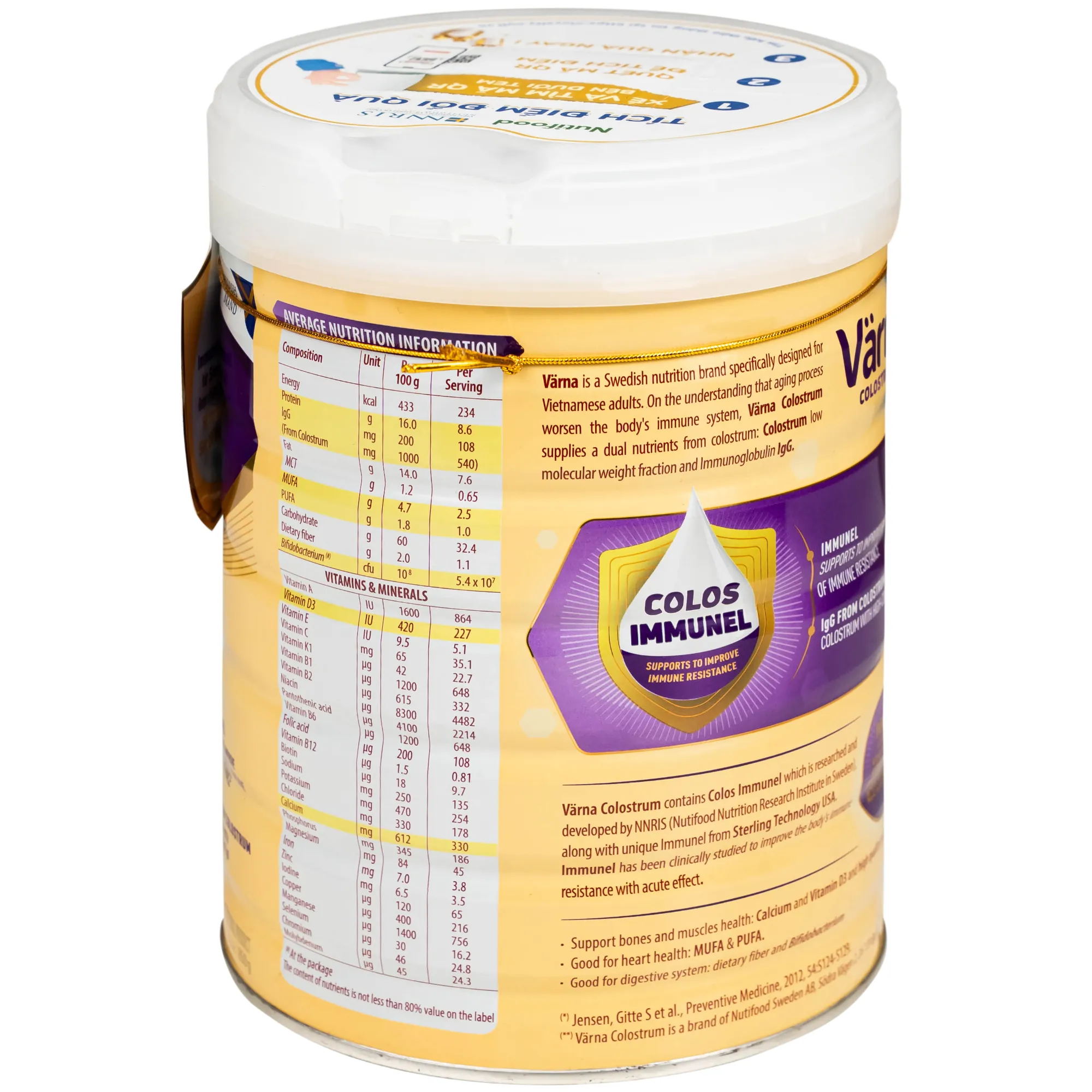 SỮA HỖ TRỢ TĂNG ĐỀ KHÁNG NUTIFOOD VARNA COLOSTRUM 850G 6