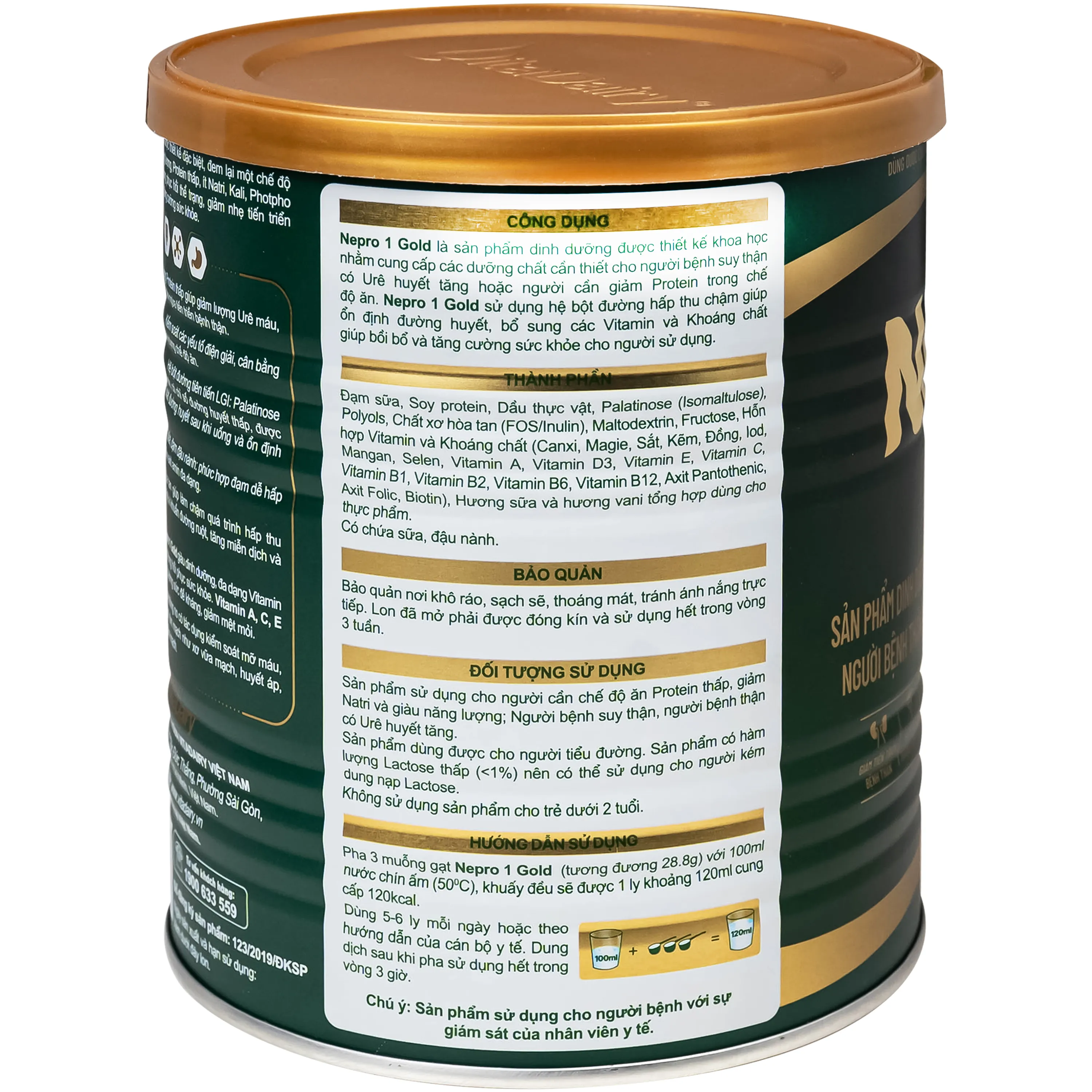 SỮA HỖ TRỢ THẬN CÓ URE NEPRO 1 GOLD VITADAIRY 400G 8