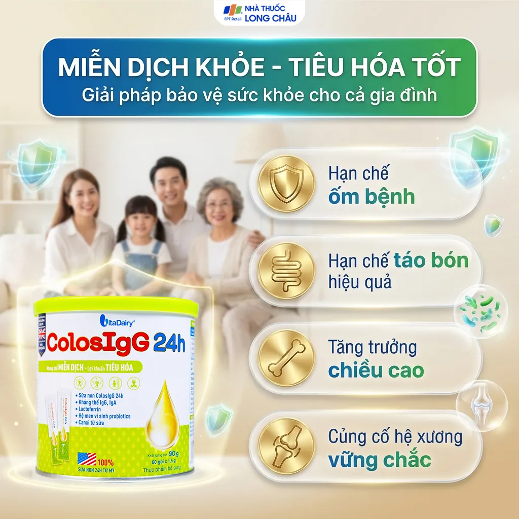 SỮA NON HỖ TRỢ TĂNG CƯỜNG MIỄN DỊCH COLOSIGG 24H VITADAIRY 60 GÓI X 1.5G 4
