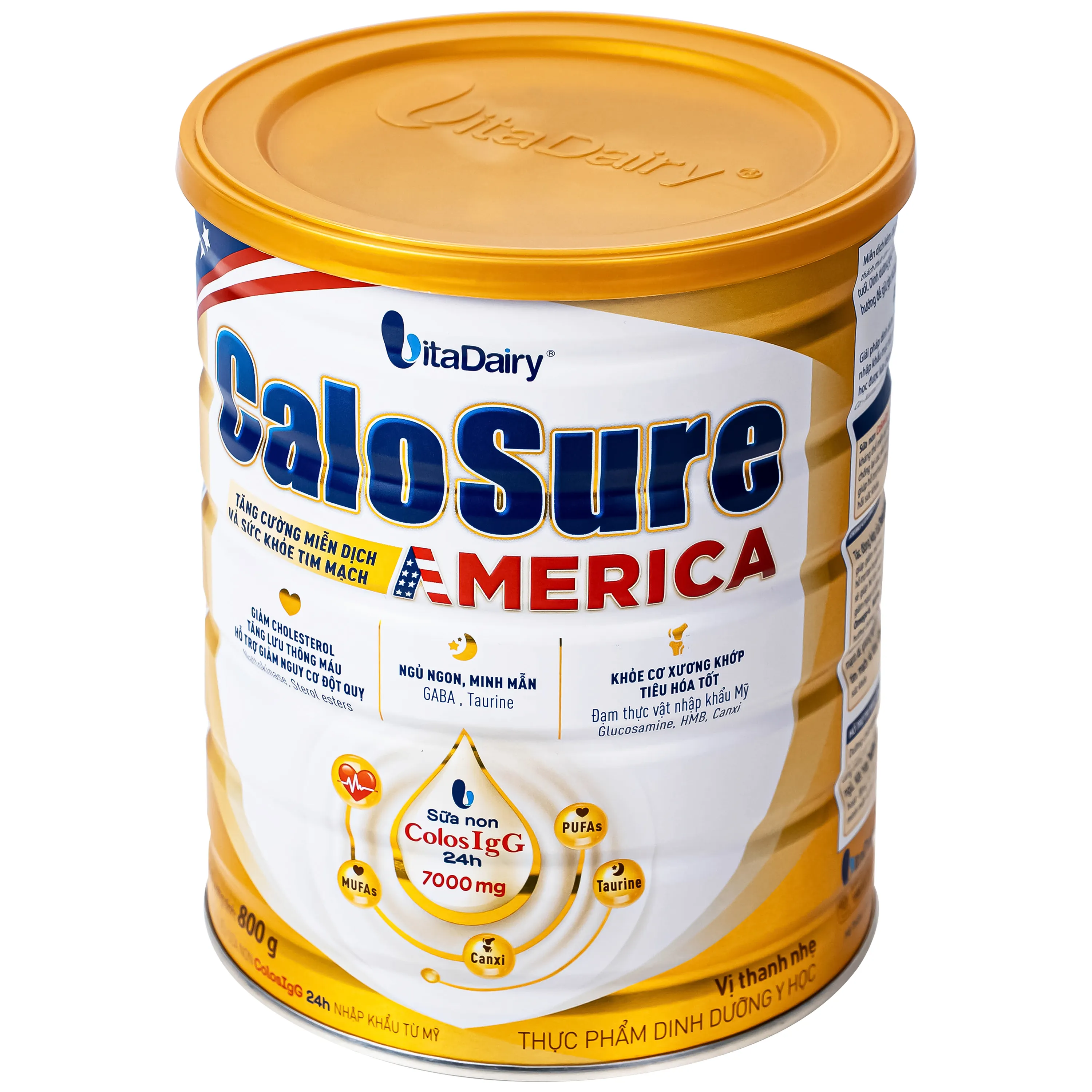 SỮA TĂNG CƯỜNG MIỄN DỊCH VÀ SỨC KHOẺ TIM MẠCH VITADAIRY CALOSURE AMERICA 800G 9