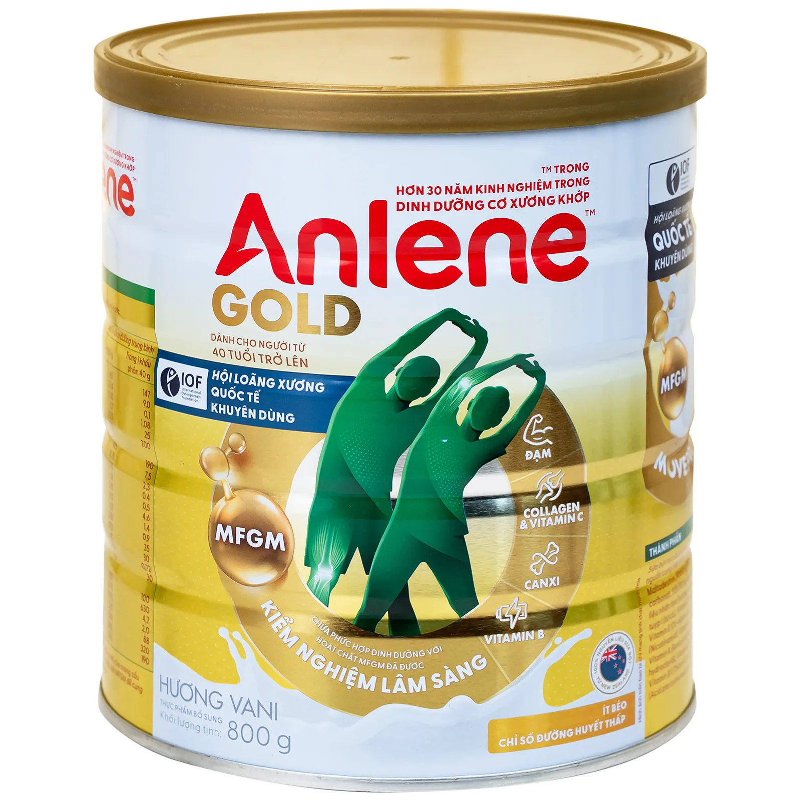 SỮA TĂNG CƯỜNG SỨC KHỎE CƠ-XƯƠNG-KHỚP ANLENE GOLD 5X HƯƠNG VANI 800G