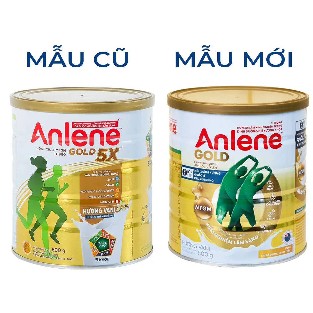 SỮA TĂNG CƯỜNG SỨC KHỎE CƠ-XƯƠNG-KHỚP ANLENE GOLD 5X HƯƠNG VANI 800G 2