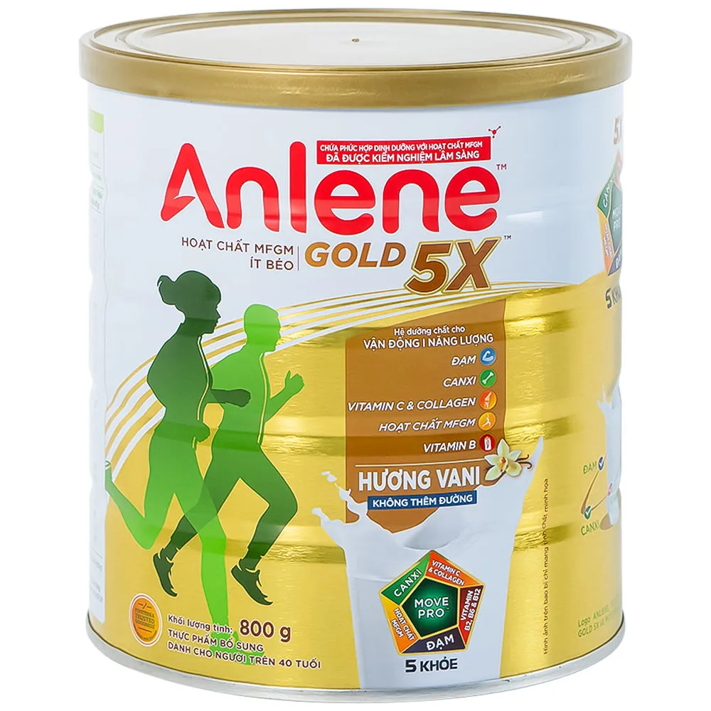 SỮA TĂNG CƯỜNG SỨC KHỎE CƠ-XƯƠNG-KHỚP ANLENE GOLD 5X HƯƠNG VANI 800G 7