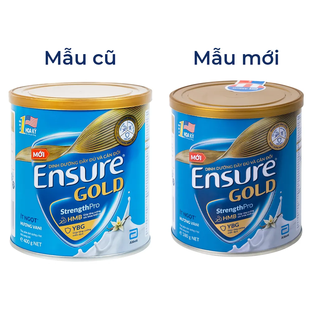 SỮA TĂNG CƯỜNG SỨC KHỎE ENSURE GOLD STRENGTHPRO HƯƠNG VANI ÍT NGỌT 800G 2
