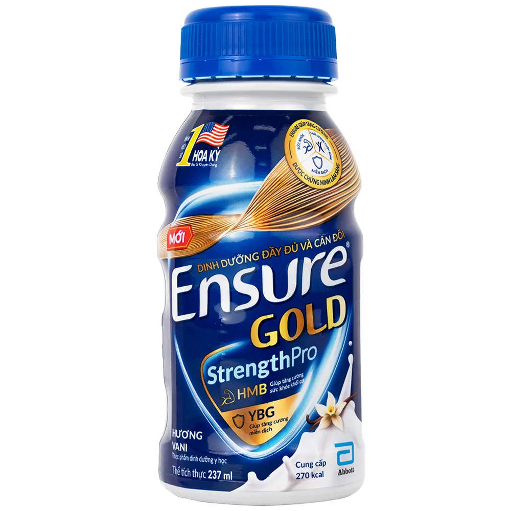 SỮA TĂNG CƯỜNG SỨC KHỎE ENSURE GOLD STRENGTHPRO HƯƠNG VANI 237ML