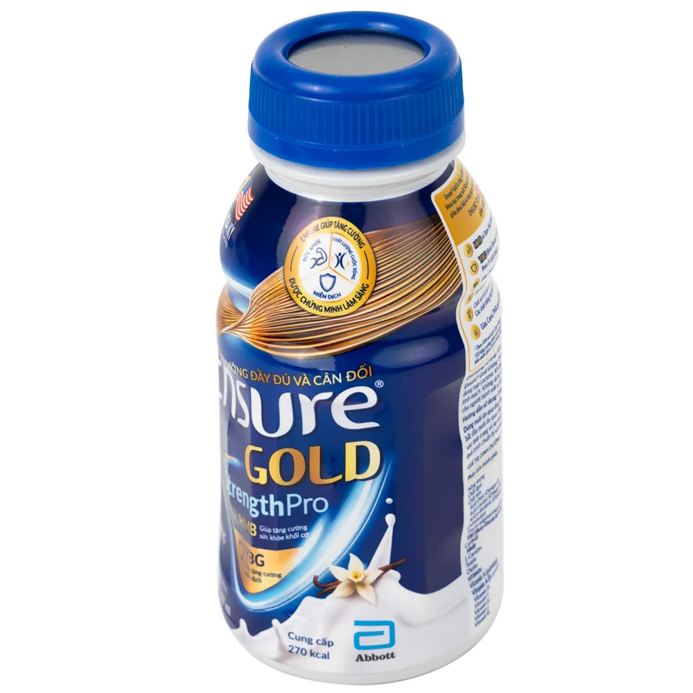 SỮA TĂNG CƯỜNG SỨC KHỎE ENSURE GOLD STRENGTHPRO HƯƠNG VANI 237ML 4