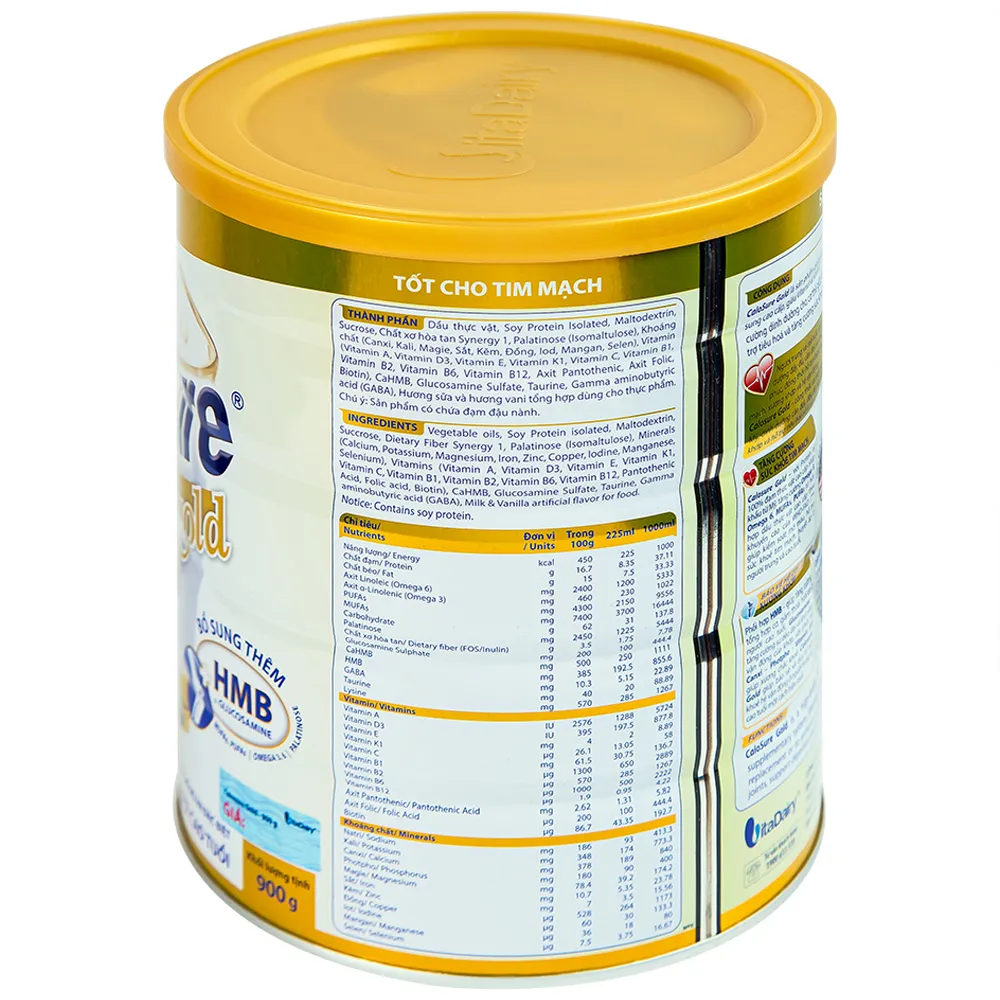SỮA TĂNG CƯỜNG SỨC KHỎE TIM MẠCH CALOSURE GOLD VITADAIRY 900G 8