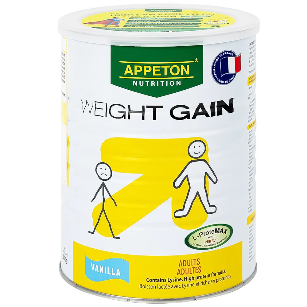 SỮA TĂNG CÂN APPETON WEIGHT GAIN TỪ 12 TUỔI HƯƠNG VANI 900G