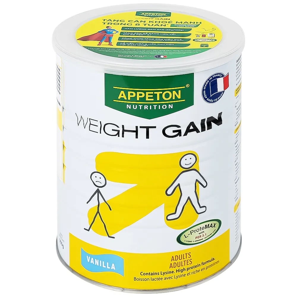 SỮA TĂNG CÂN APPETON WEIGHT GAIN TỪ 12 TUỔI HƯƠNG VANI 900G 8