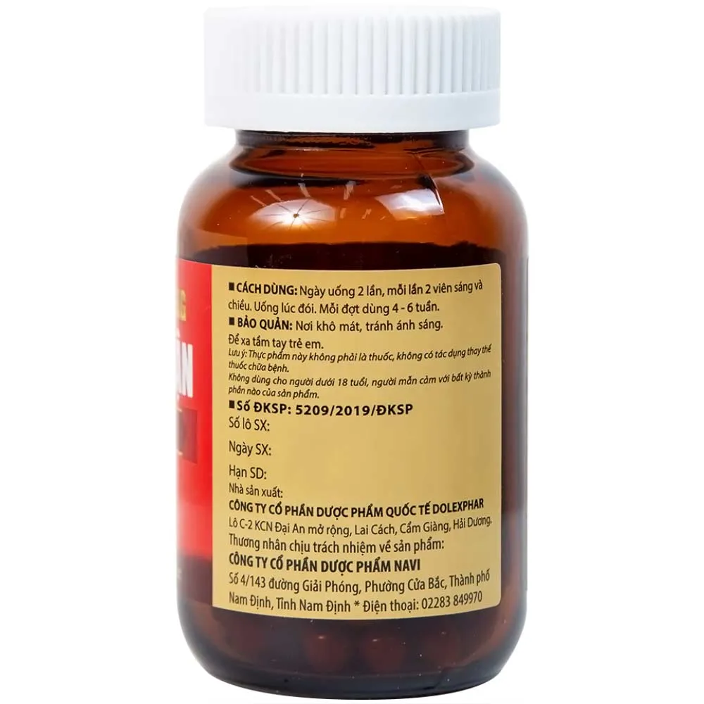 SÂM NHUNG BỔ THẬN NV DOLEXPHAR 30V 12
