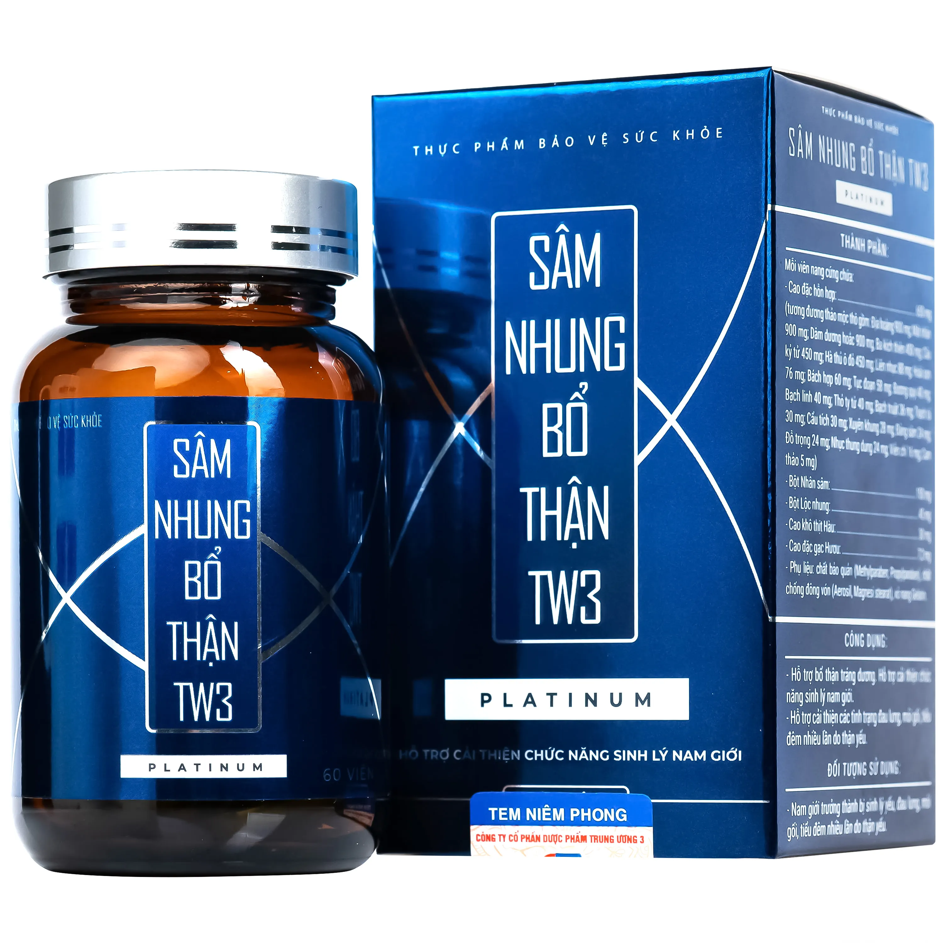 SÂM NHUNG BỔ THẬN TW3 PLATINUM 60V