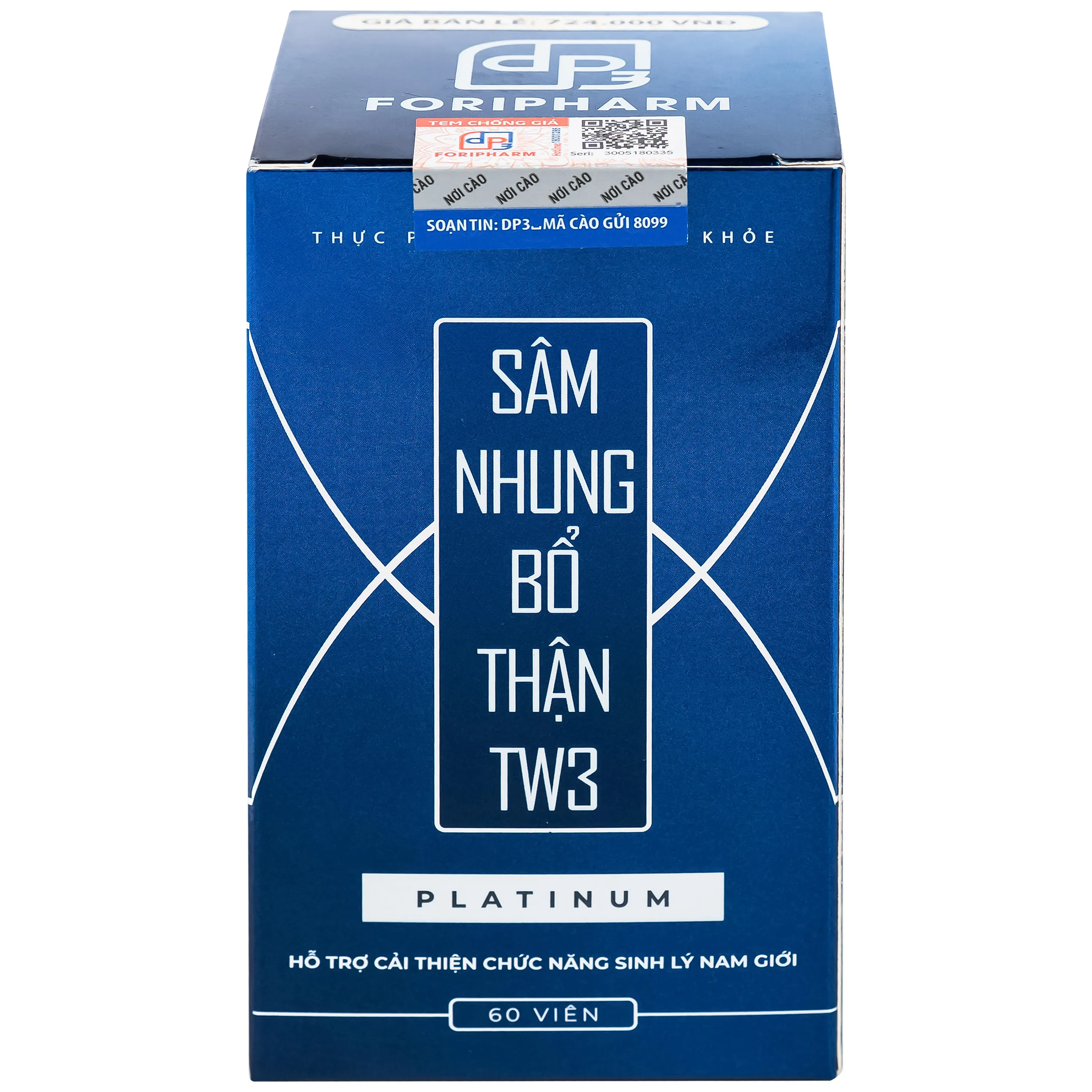SÂM NHUNG BỔ THẬN TW3 PLATINUM 60V 8