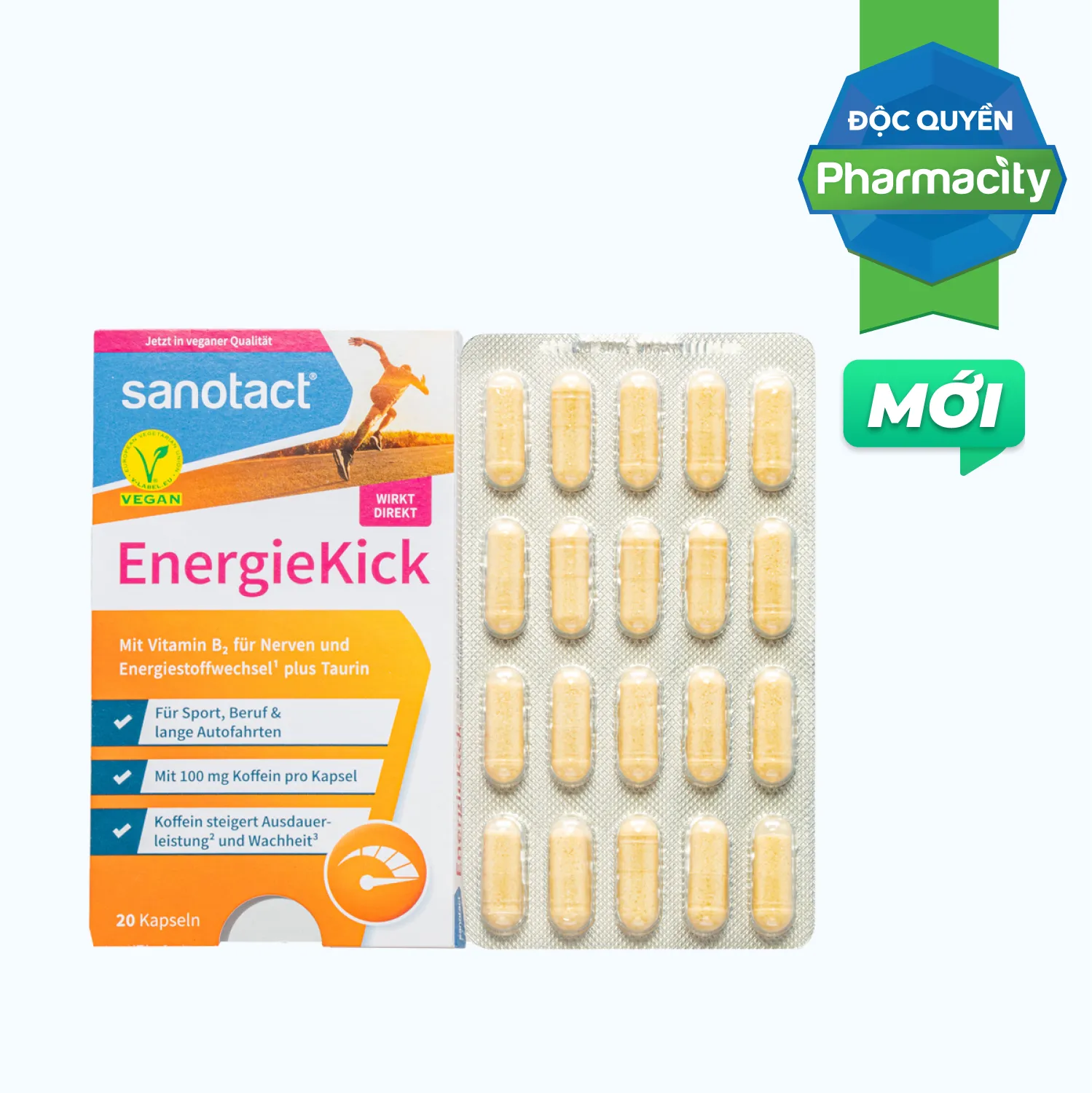 Sanotact Energiekick hỗ trợ cải thiện mệt mỏi (Hộp 20 viên)