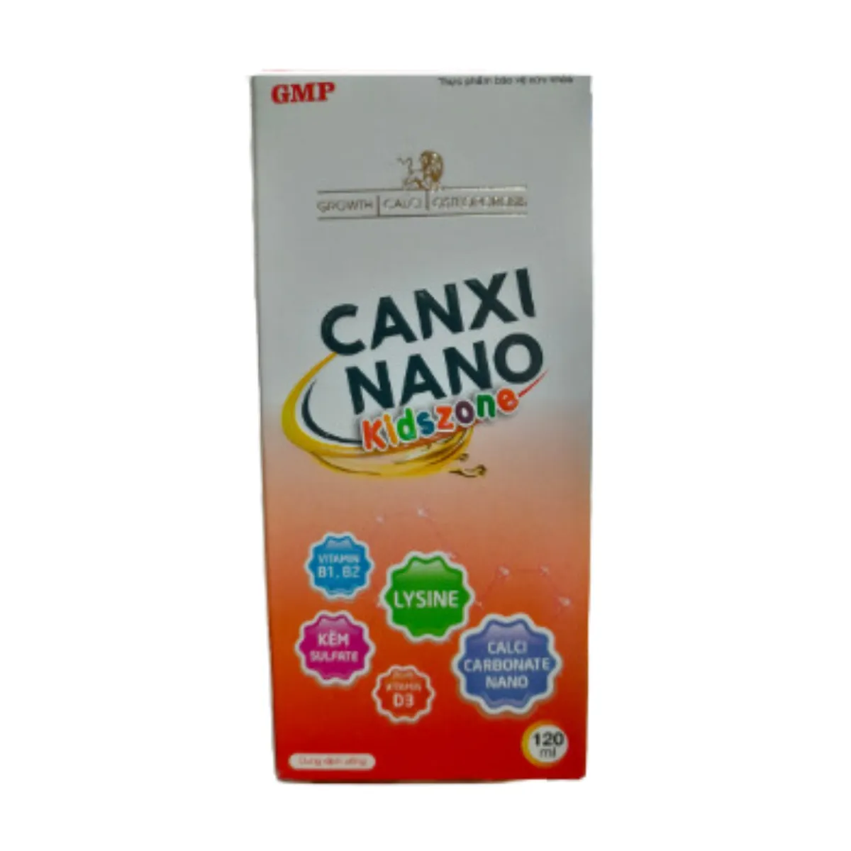 Sirô Canxi Nano Kidszone - Hỗ trợ phát triển xương và chống loãng xương, xương chắc khỏe (Chai 120ml)