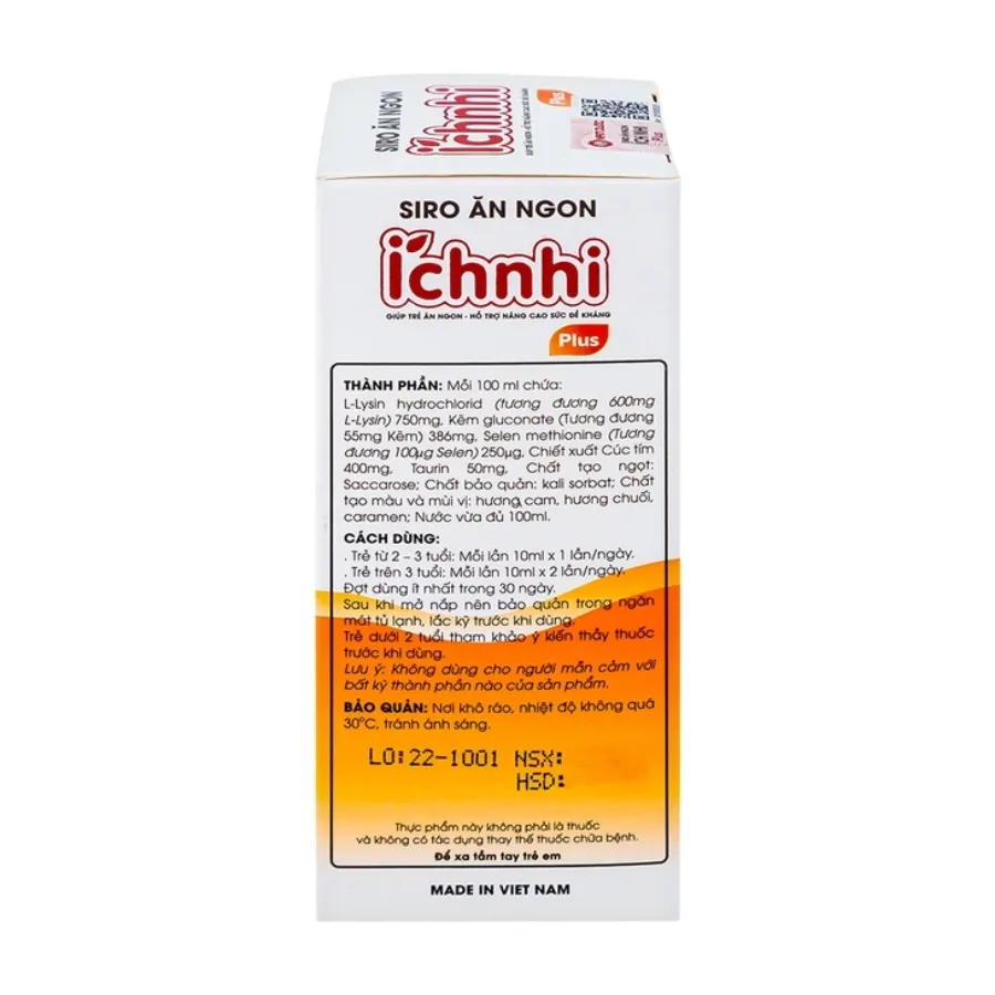 Siro Ích Nhi Plus giúp trẻ ăn ngon, tăng cường hấp thu dưỡng chất (100ml) 6