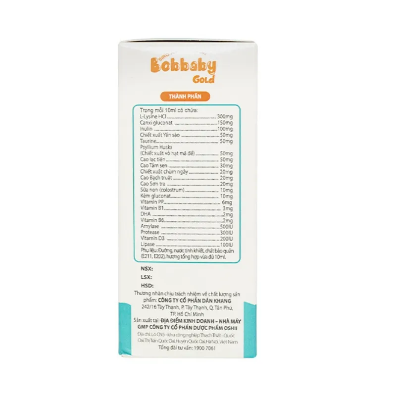 Siro ăn ngủ ngon Bobbaby Gold (20 ống) 3