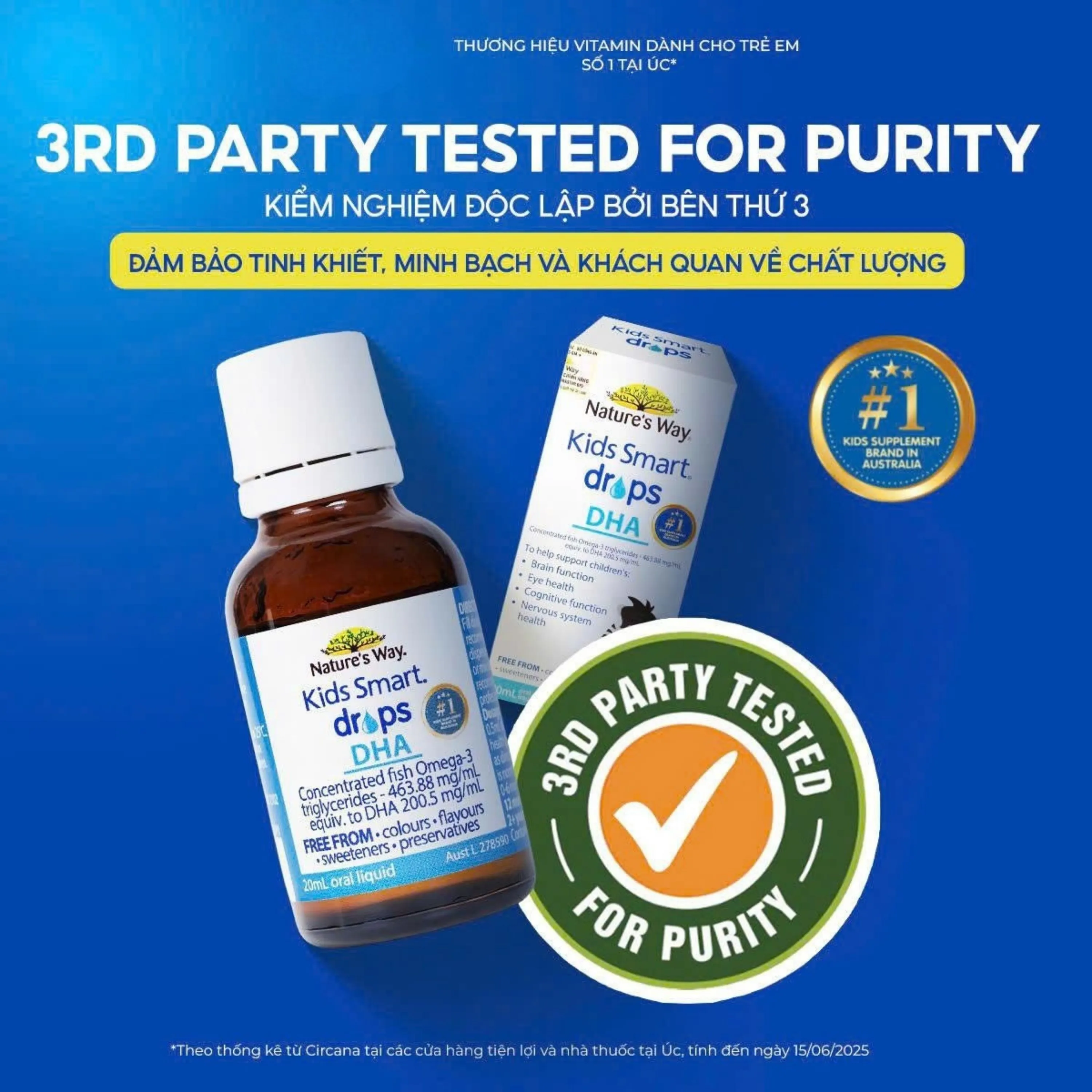 SIRO BỔ NÃO KIDS SMART DROPS DHA NATURE'S WAY 20ML 12