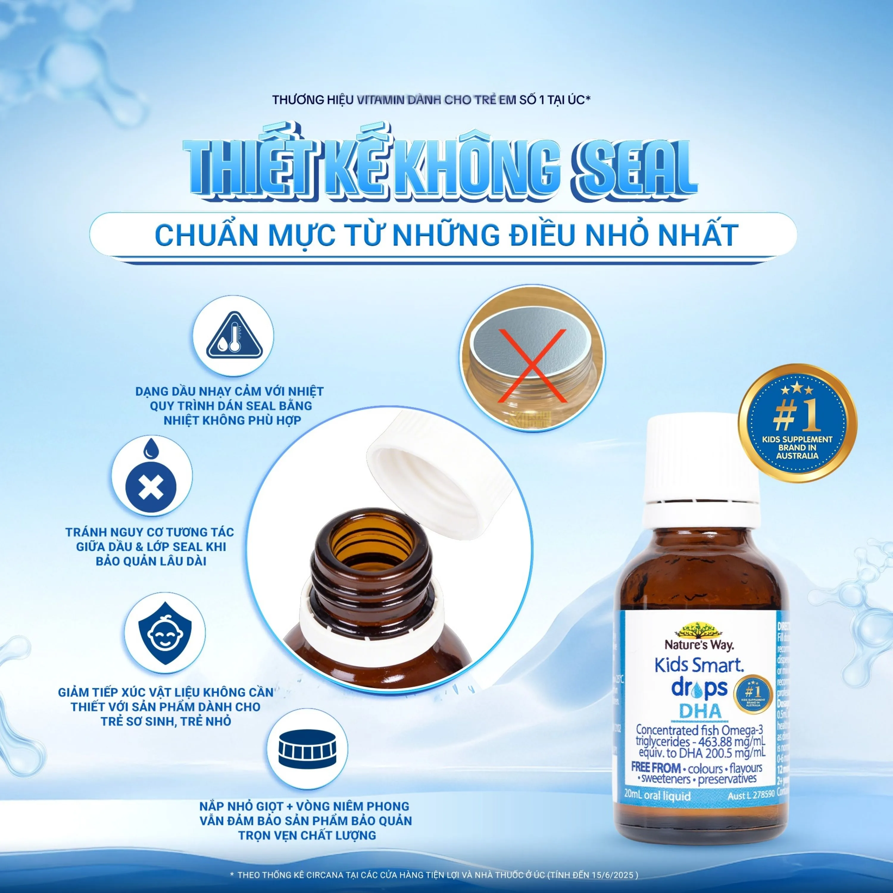 SIRO BỔ NÃO KIDS SMART DROPS DHA NATURE'S WAY 20ML 15