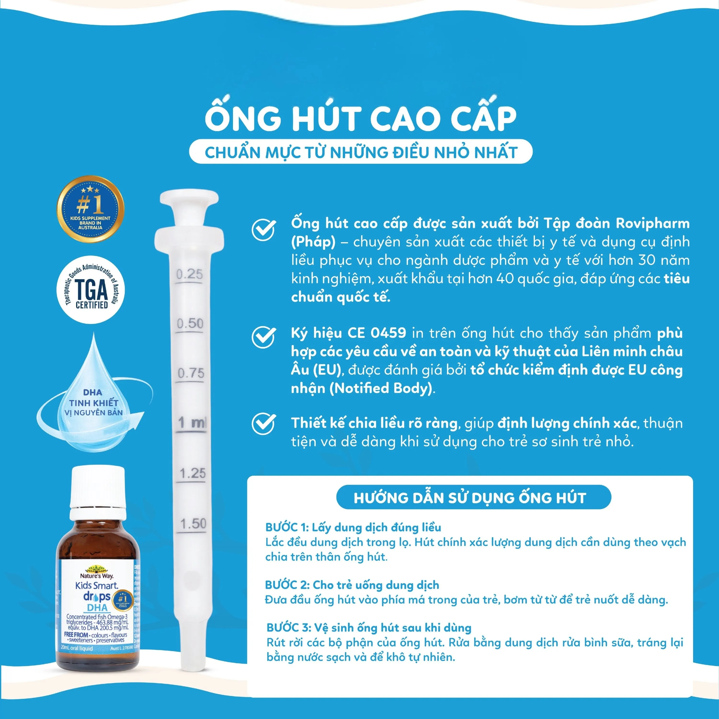 SIRO BỔ NÃO KIDS SMART DROPS DHA NATURE'S WAY 20ML 16
