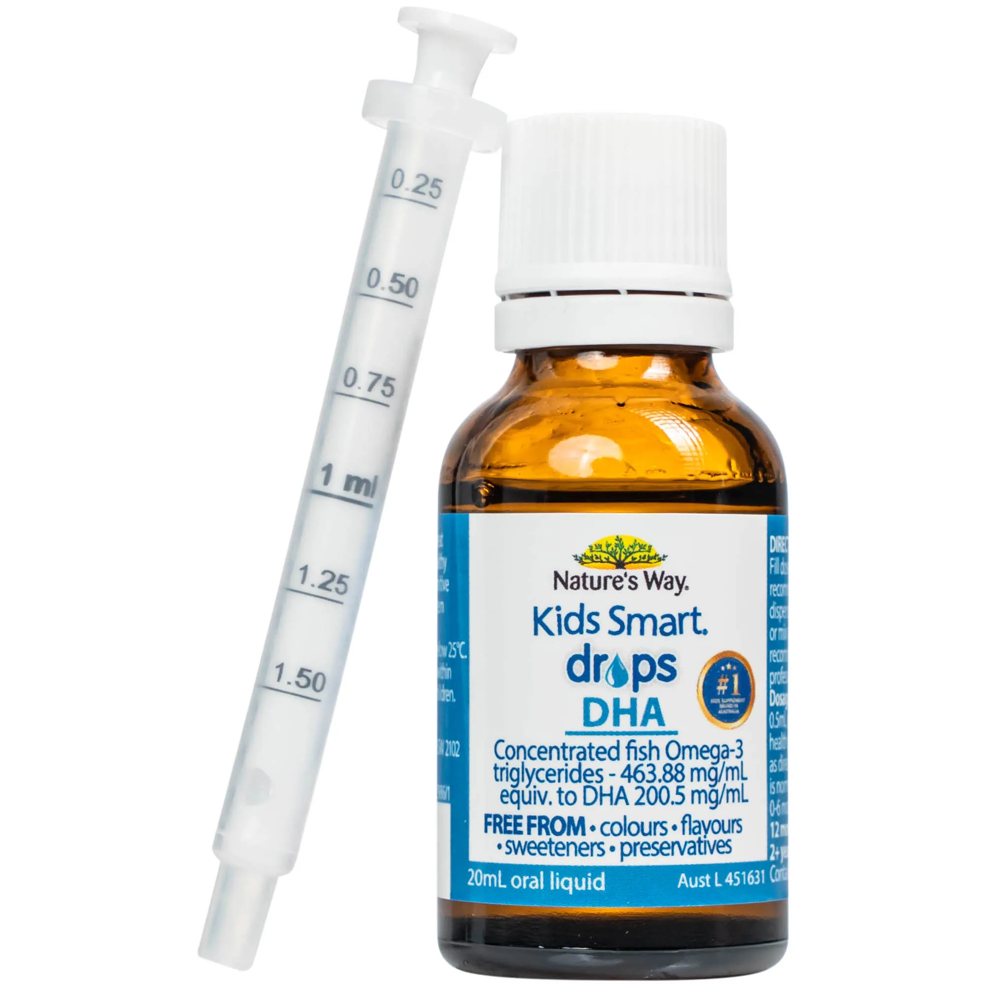 SIRO BỔ NÃO KIDS SMART DROPS DHA NATURE'S WAY 20ML 18