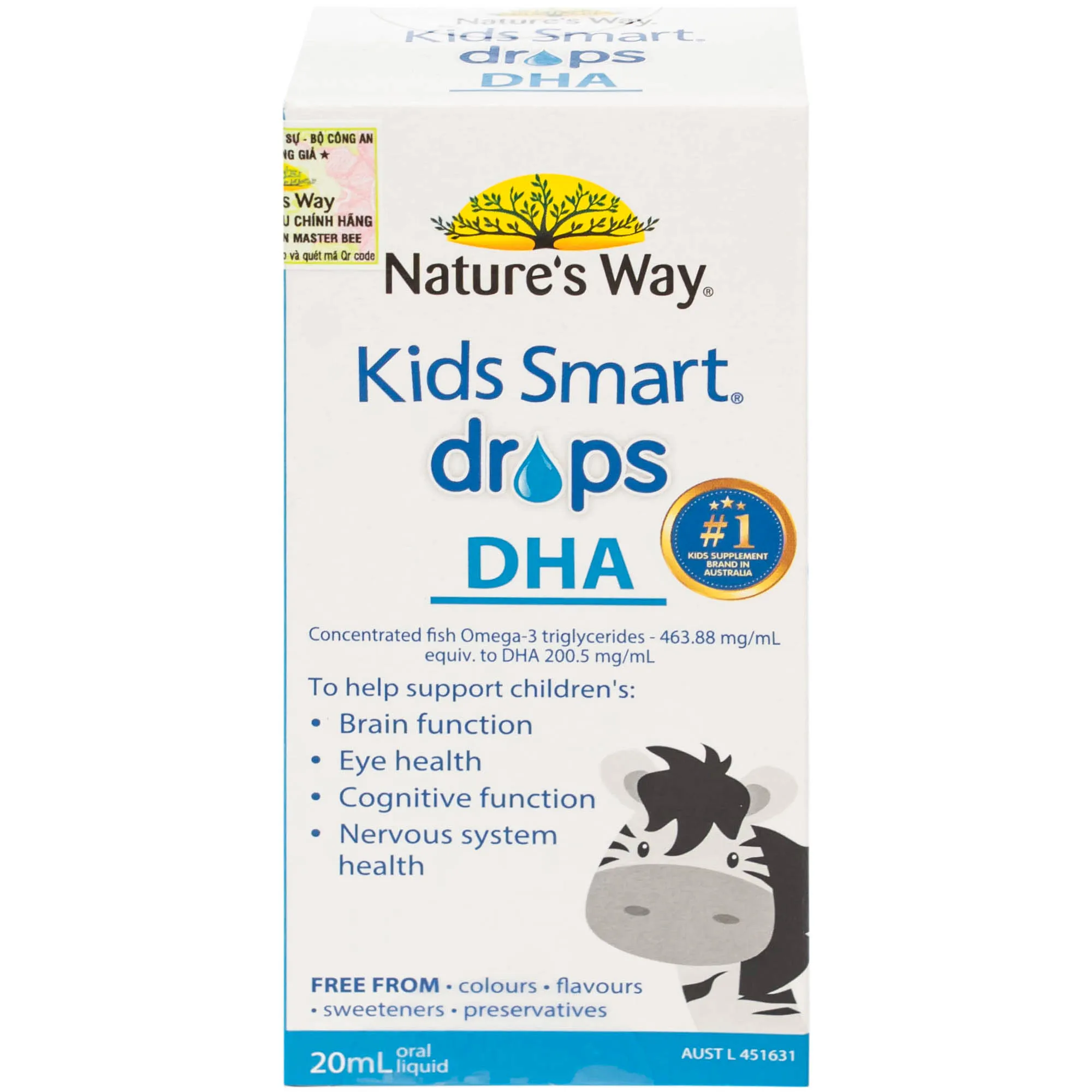 SIRO BỔ NÃO KIDS SMART DROPS DHA NATURE'S WAY 20ML 22