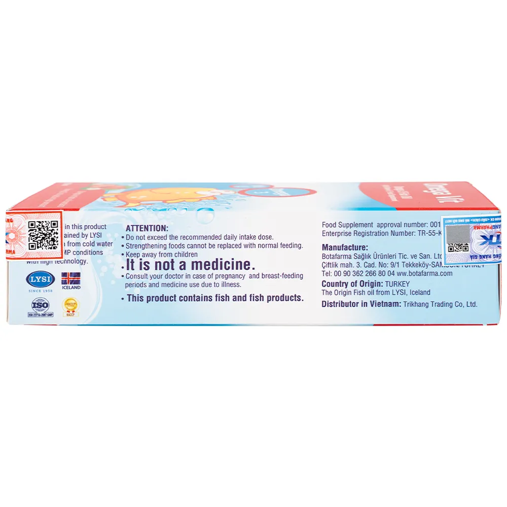 SIRO BỔ NÃO OMEGA VIT BOTAFARMA 100ML 12