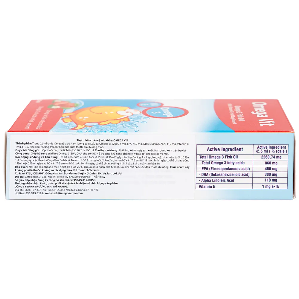 SIRO BỔ NÃO OMEGA VIT BOTAFARMA 100ML 11