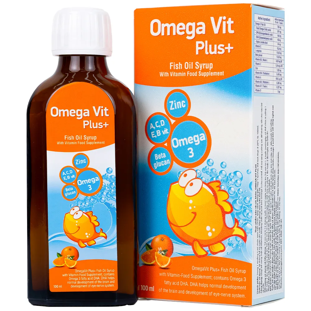 SIRO BỔ NÃO OMEGA VIT PLUS+ BOTAFARMA 100ML