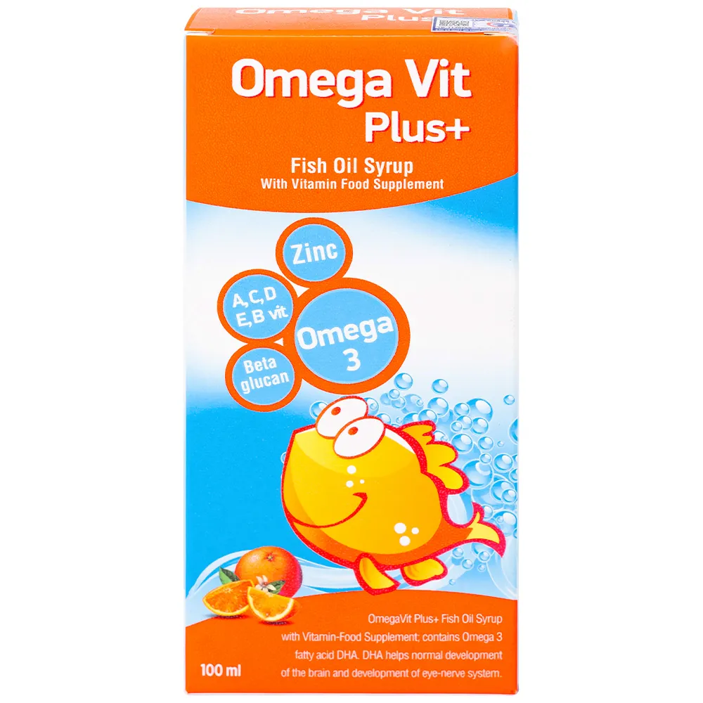 SIRO BỔ NÃO OMEGA VIT PLUS+ BOTAFARMA 100ML 8
