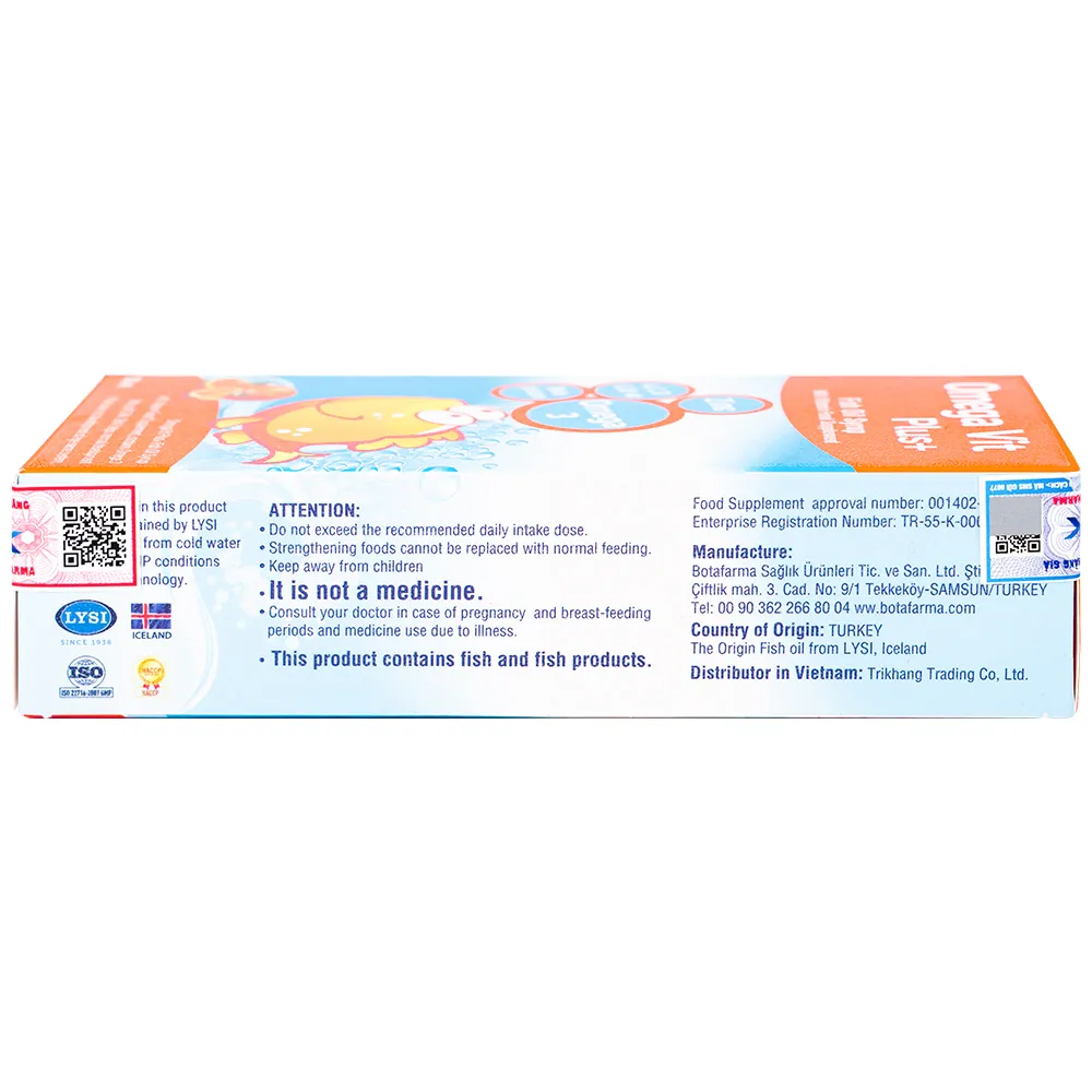 SIRO BỔ NÃO OMEGA VIT PLUS+ BOTAFARMA 100ML 9