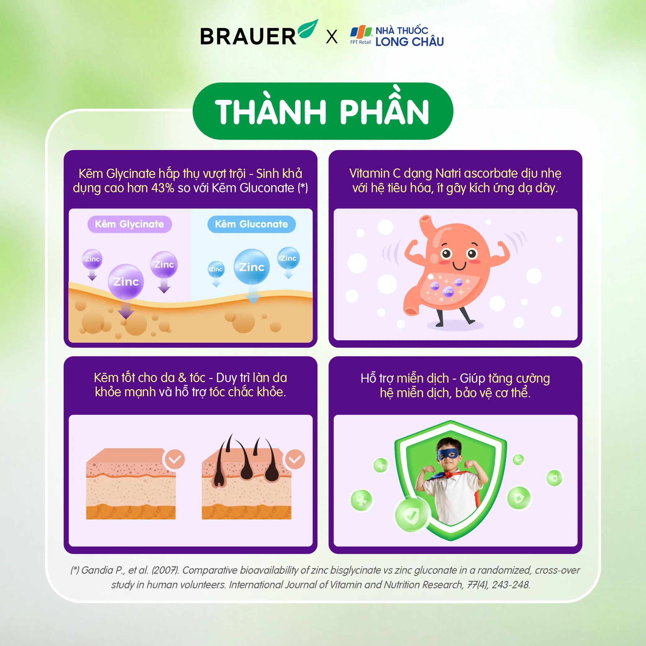 SIRO BỔ SUNG KẼM CHO TRẺ BRAUER BABY & KIDS LIQUID ZINC 200ML 4