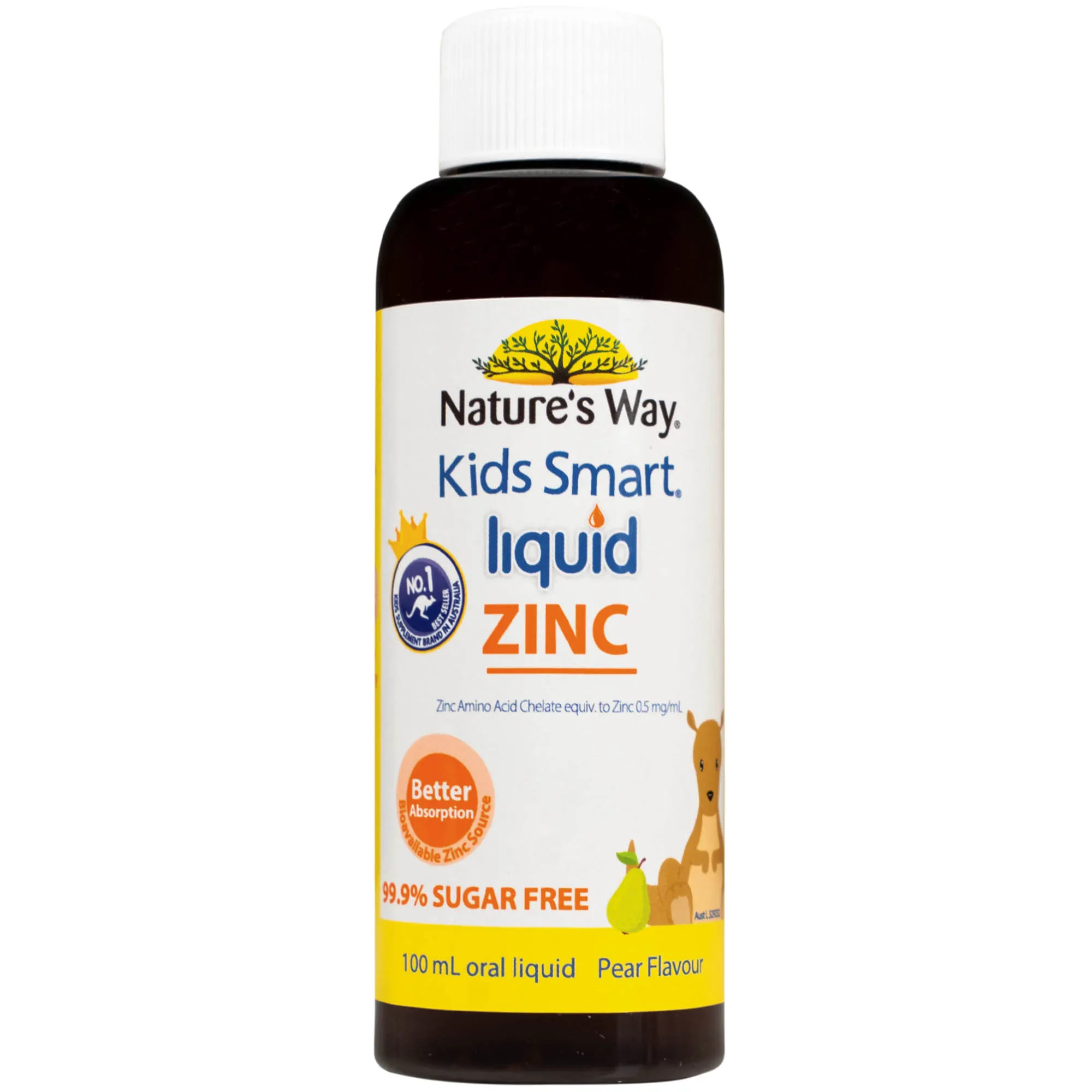 SIRO BỔ SUNG KẼM VÀ HỖ TRỢ CẢM GIÁC THÈM ĂN CHO BÉ NATURE'S WAY KIDS SMART LIQUID ZINC 100ML 8