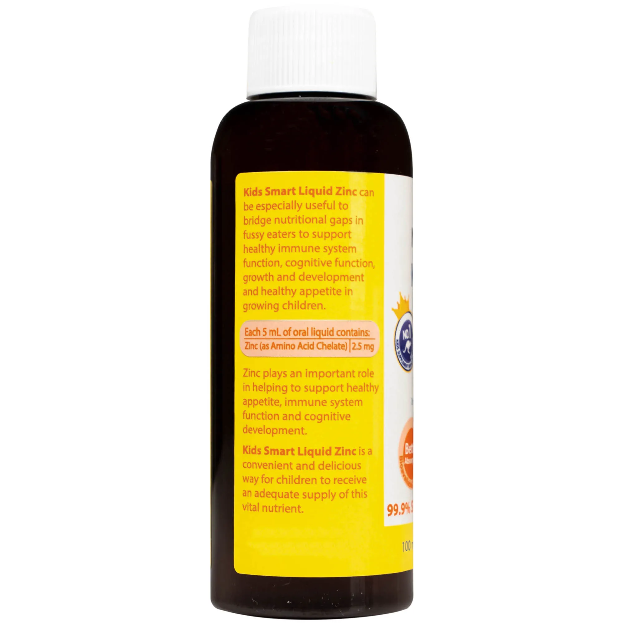 SIRO BỔ SUNG KẼM VÀ HỖ TRỢ CẢM GIÁC THÈM ĂN CHO BÉ NATURE'S WAY KIDS SMART LIQUID ZINC 100ML 10